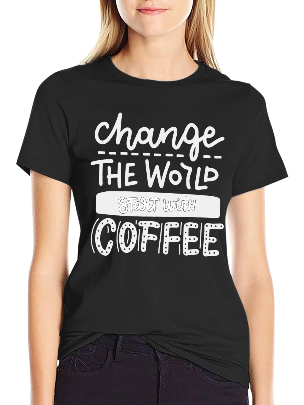 Change the World Coffee T-Shirt - Black