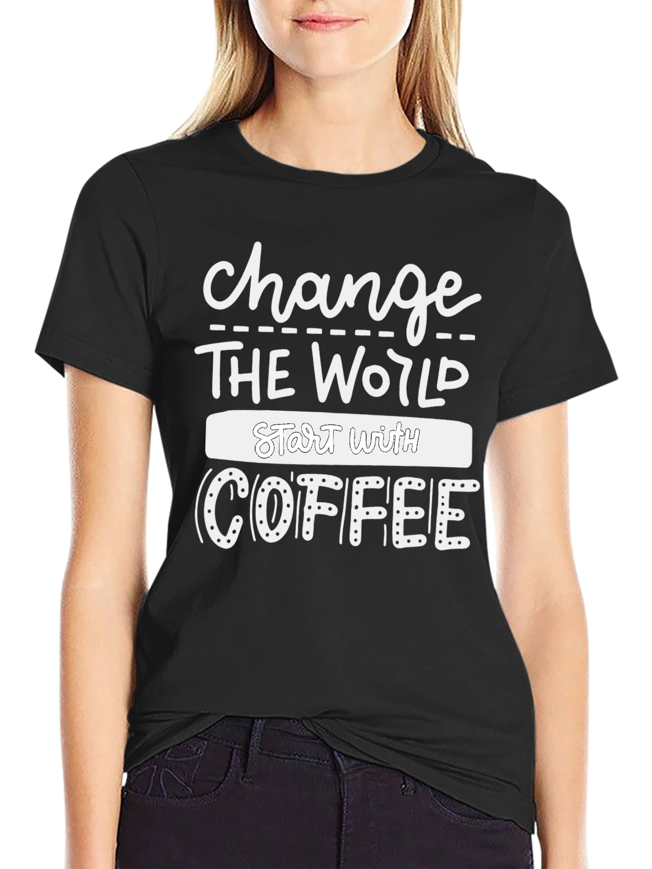 Change the World Coffee T-Shirt - Black