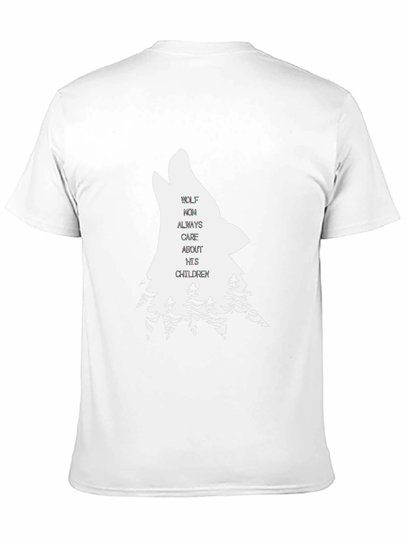 Wolf Mom Graphic Tee - Black Cotton T-Shirt