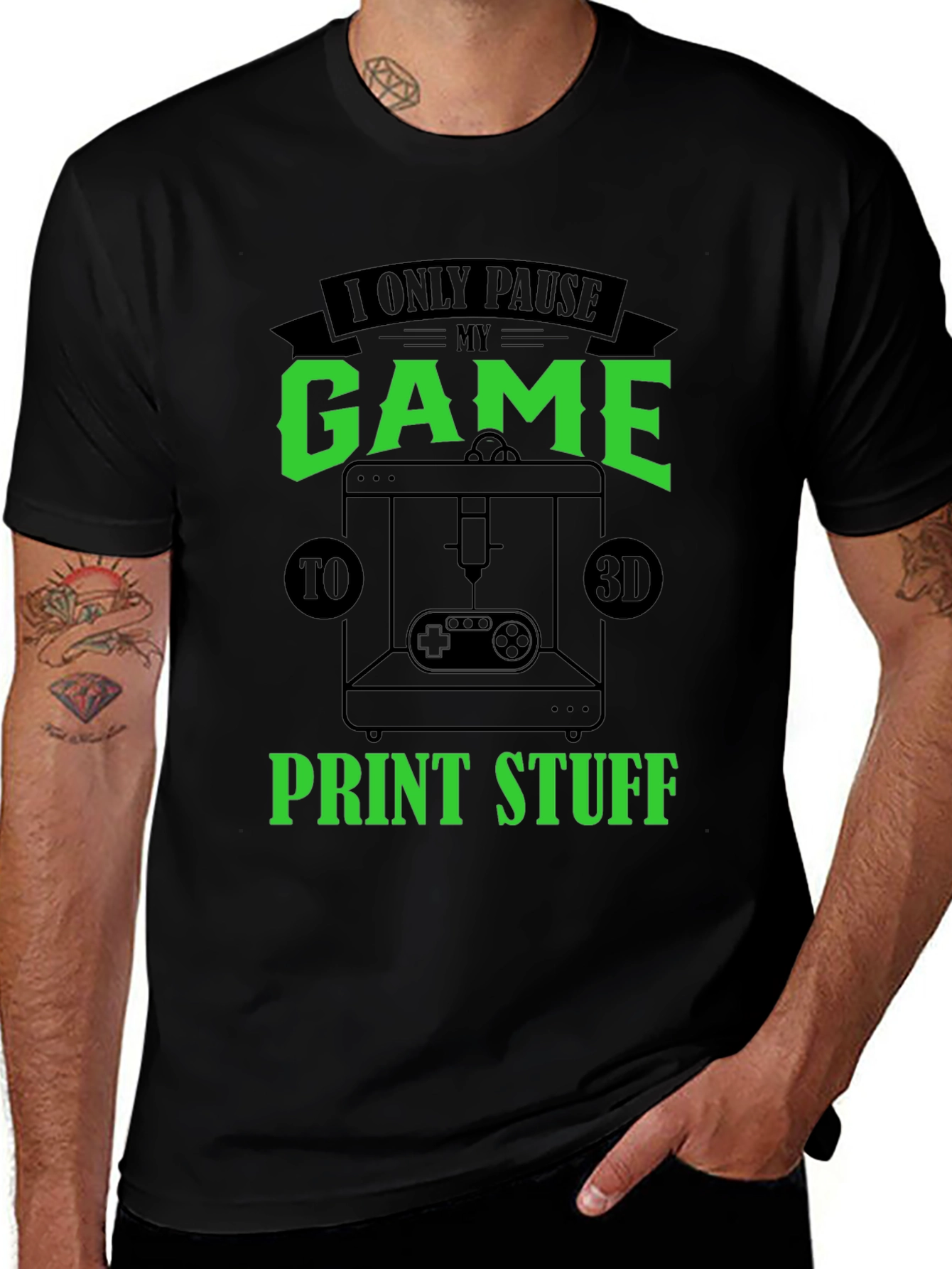 Gamer 3D Print T-Shirt
