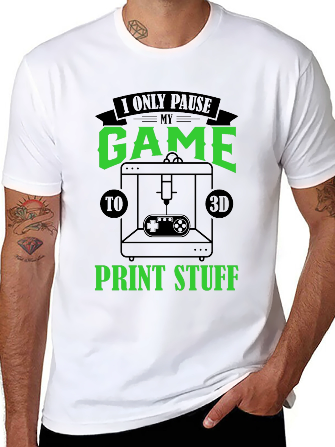 Gamer 3D Print T-Shirt