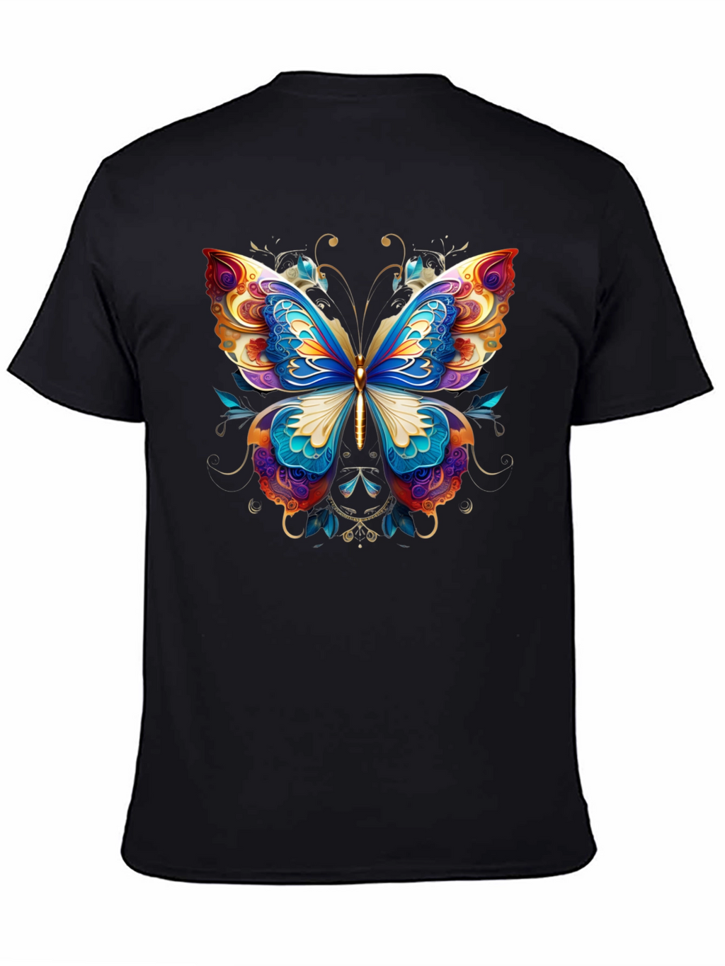 Butterfly Graphic Black T-Shirt