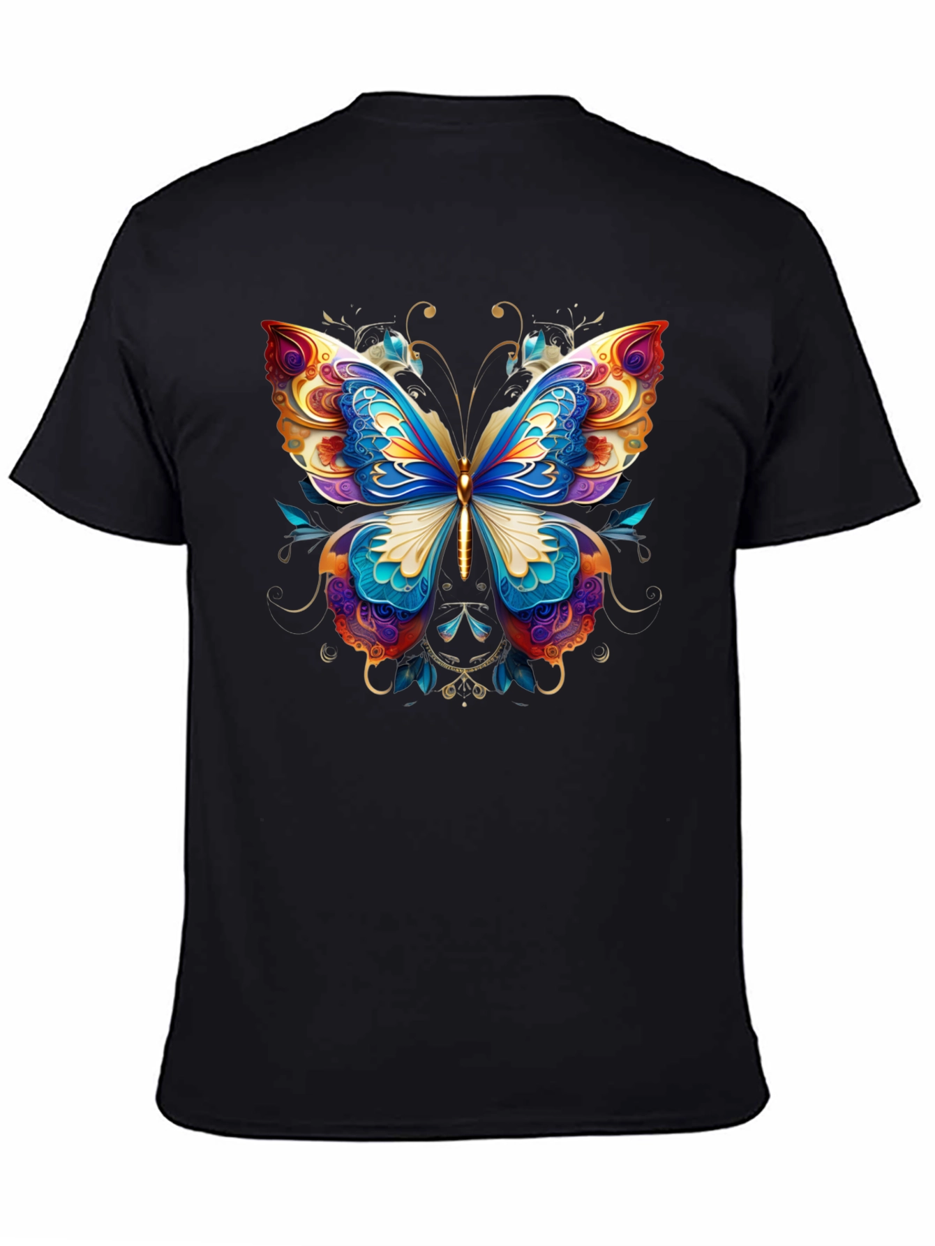 Butterfly Graphic Black T-Shirt