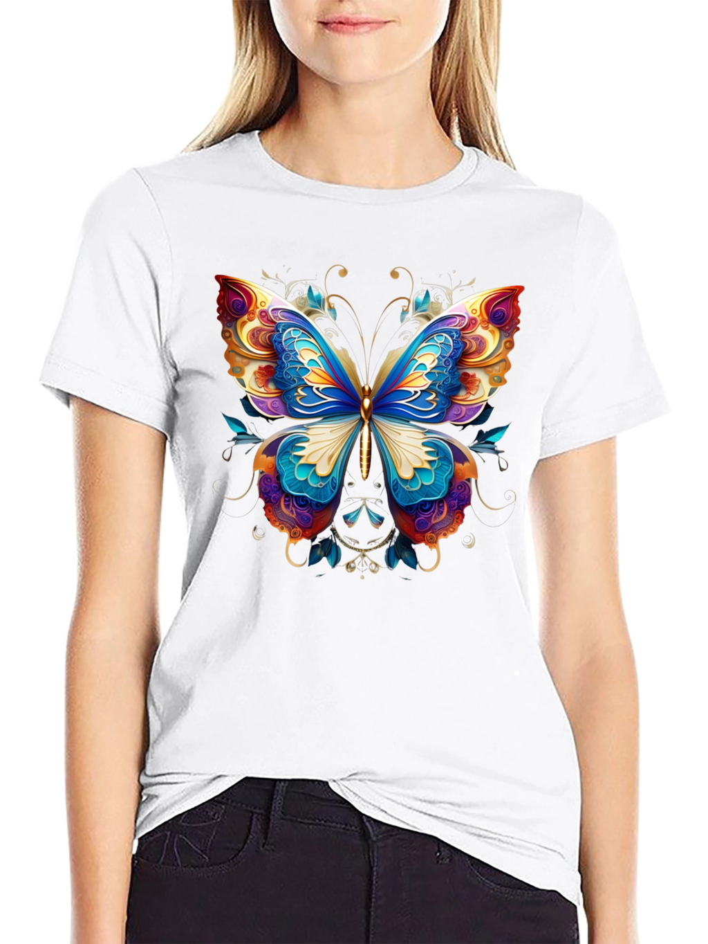 Butterfly Graphic Black T-Shirt