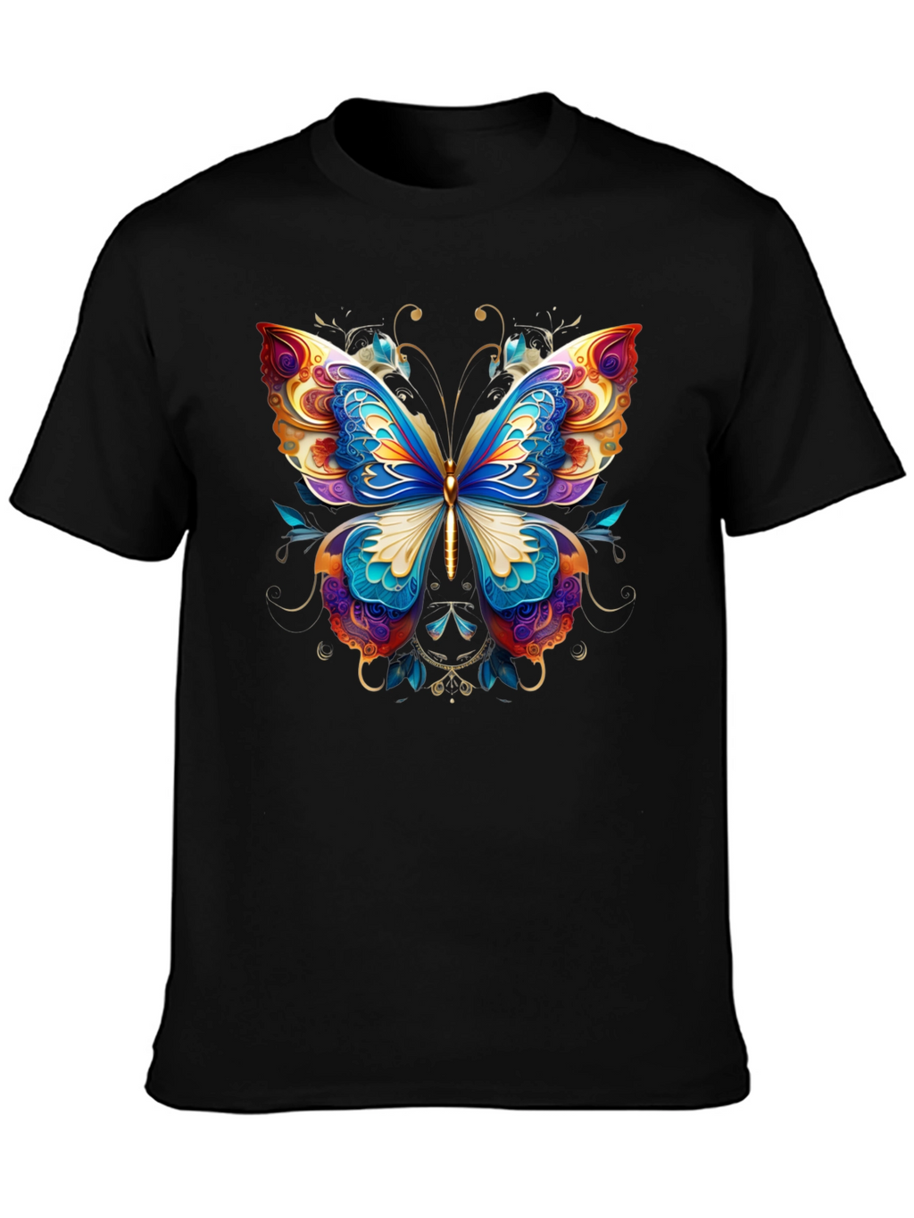 Butterfly Graphic Black T-Shirt