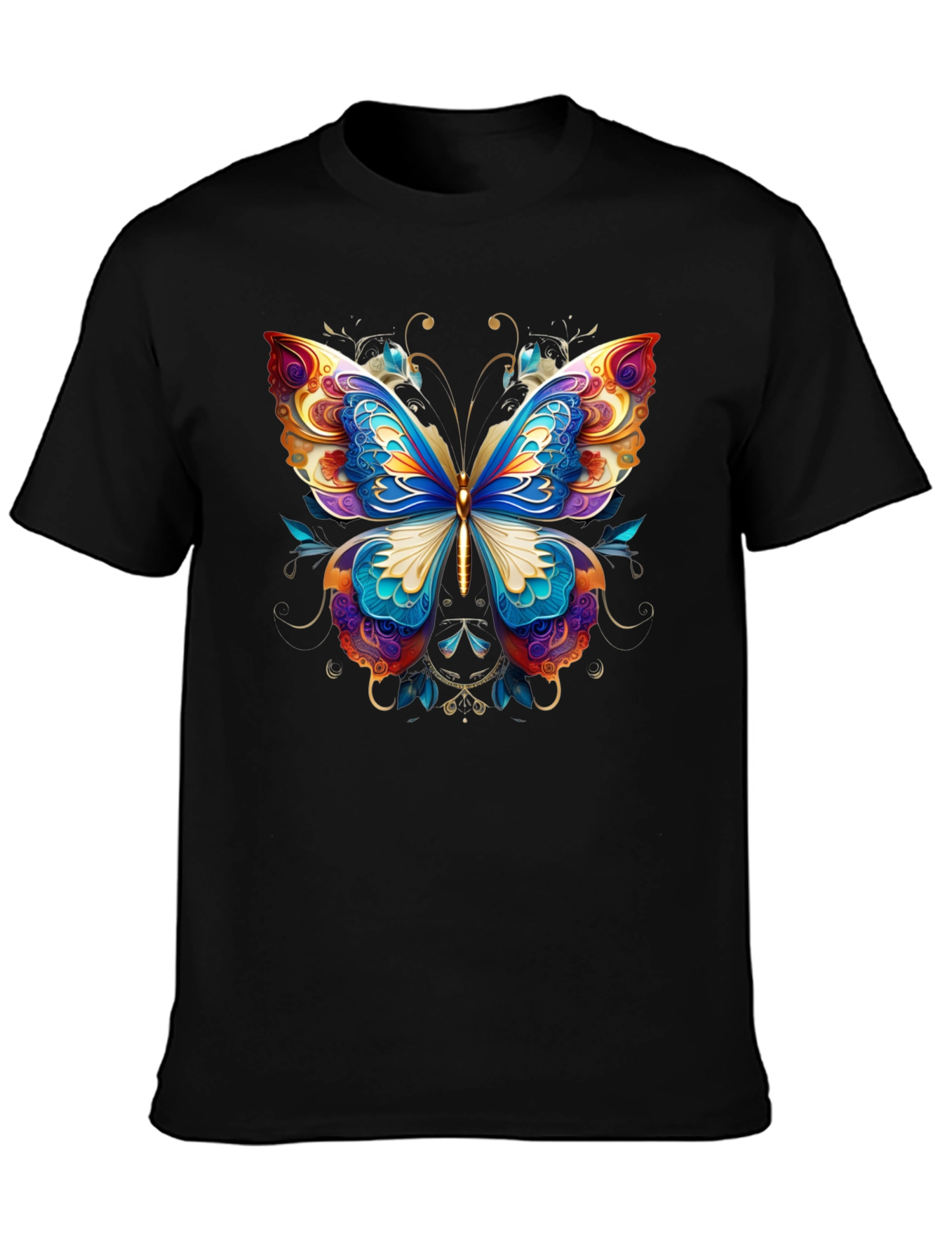Butterfly Graphic Black T-Shirt