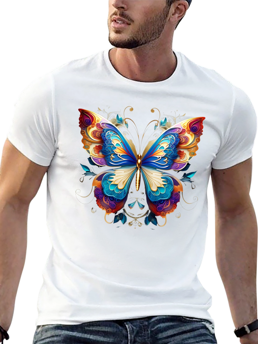 Butterfly Graphic Black T-Shirt