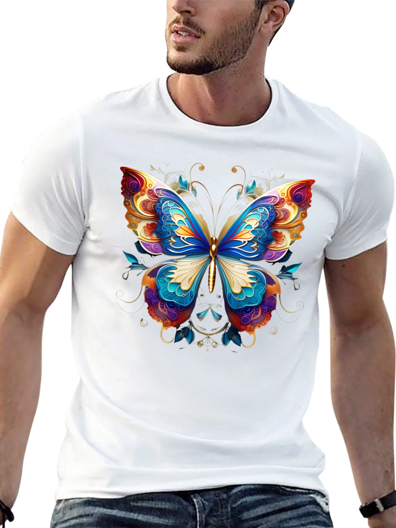 Butterfly Graphic Black T-Shirt