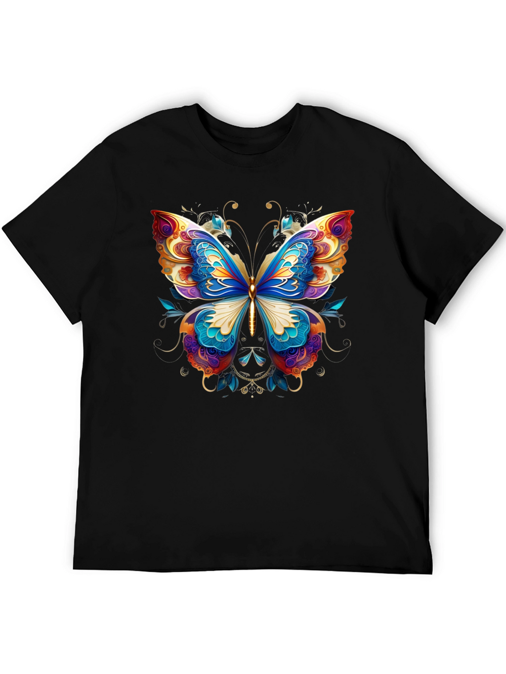 Butterfly Graphic Black T-Shirt