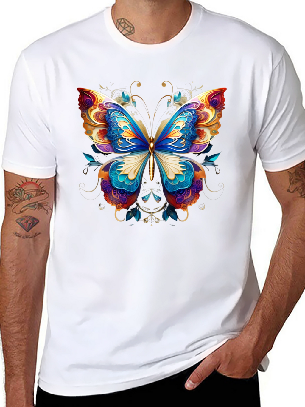 Butterfly Graphic Black T-Shirt