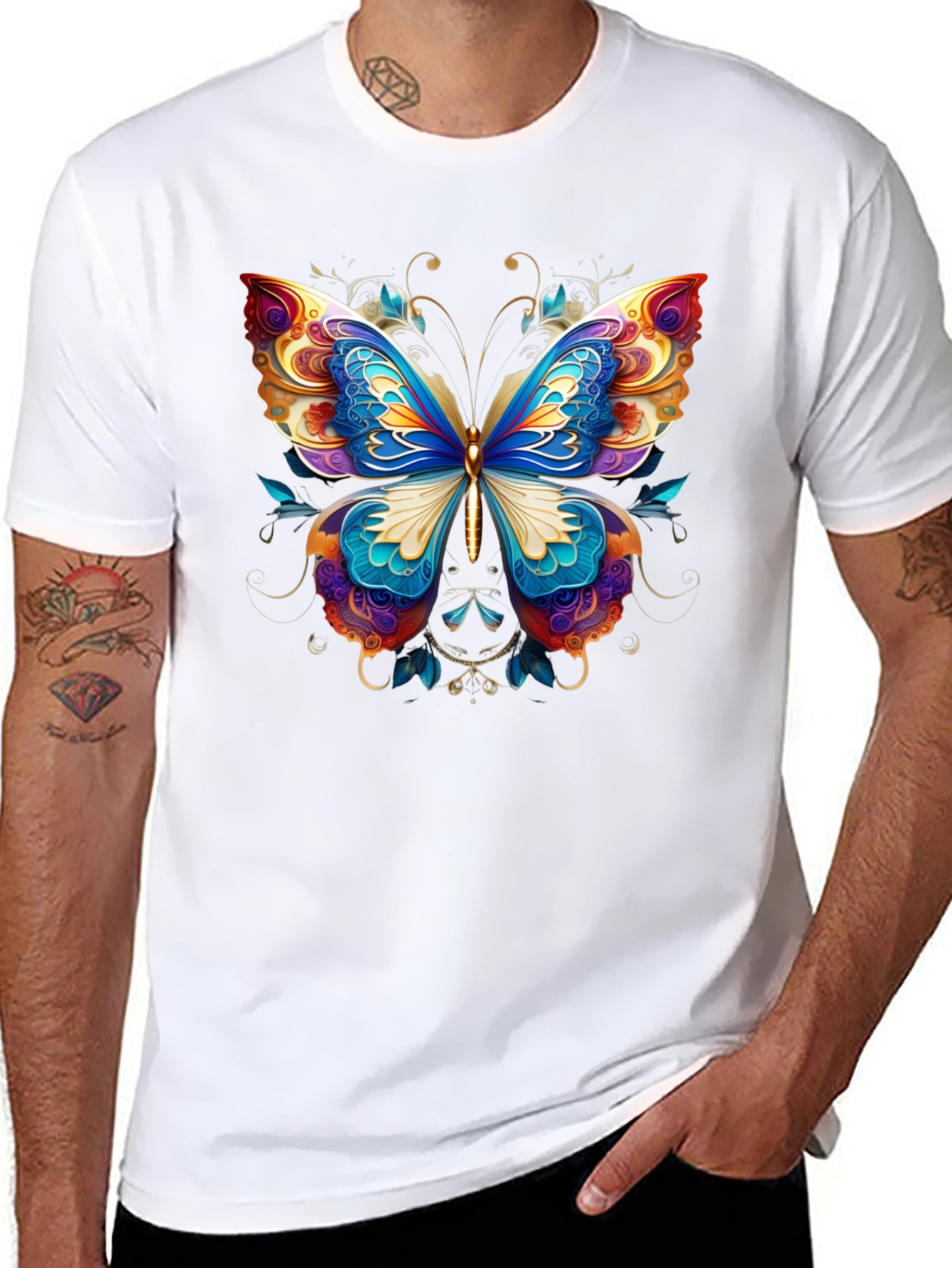 Butterfly Graphic Black T-Shirt