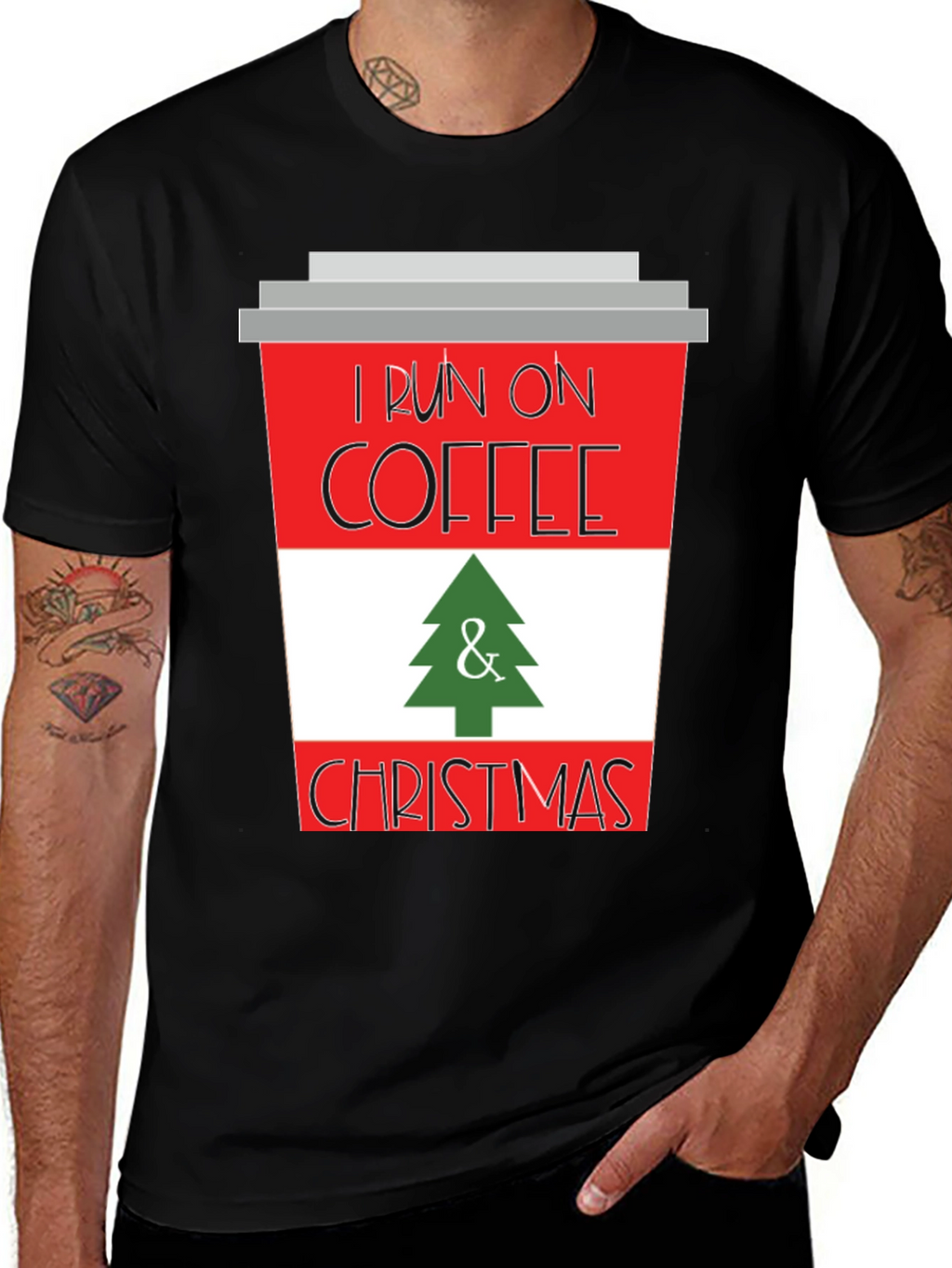 I Run on Coffee & Christmas T-Shirt