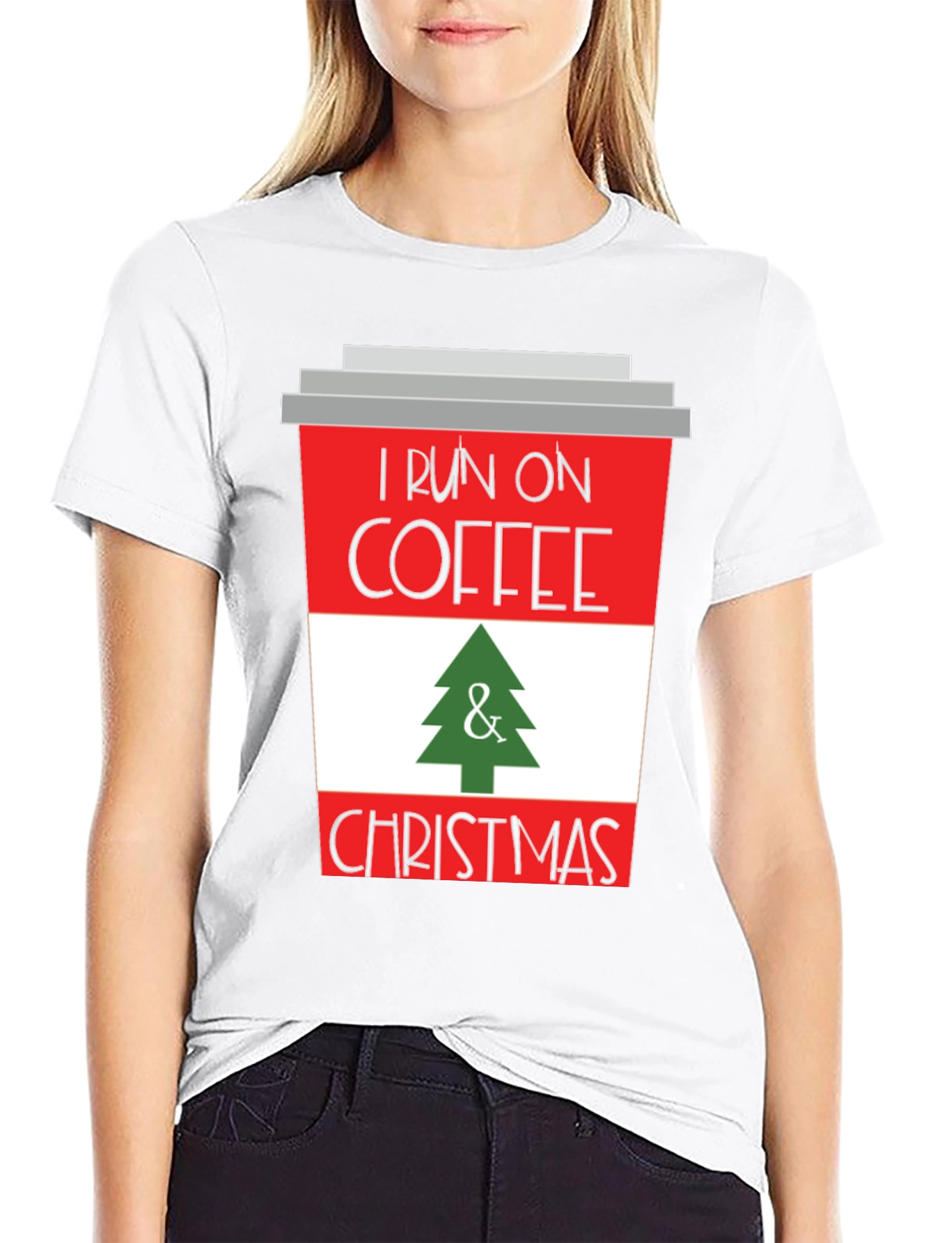 I Run on Coffee & Christmas T-Shirt