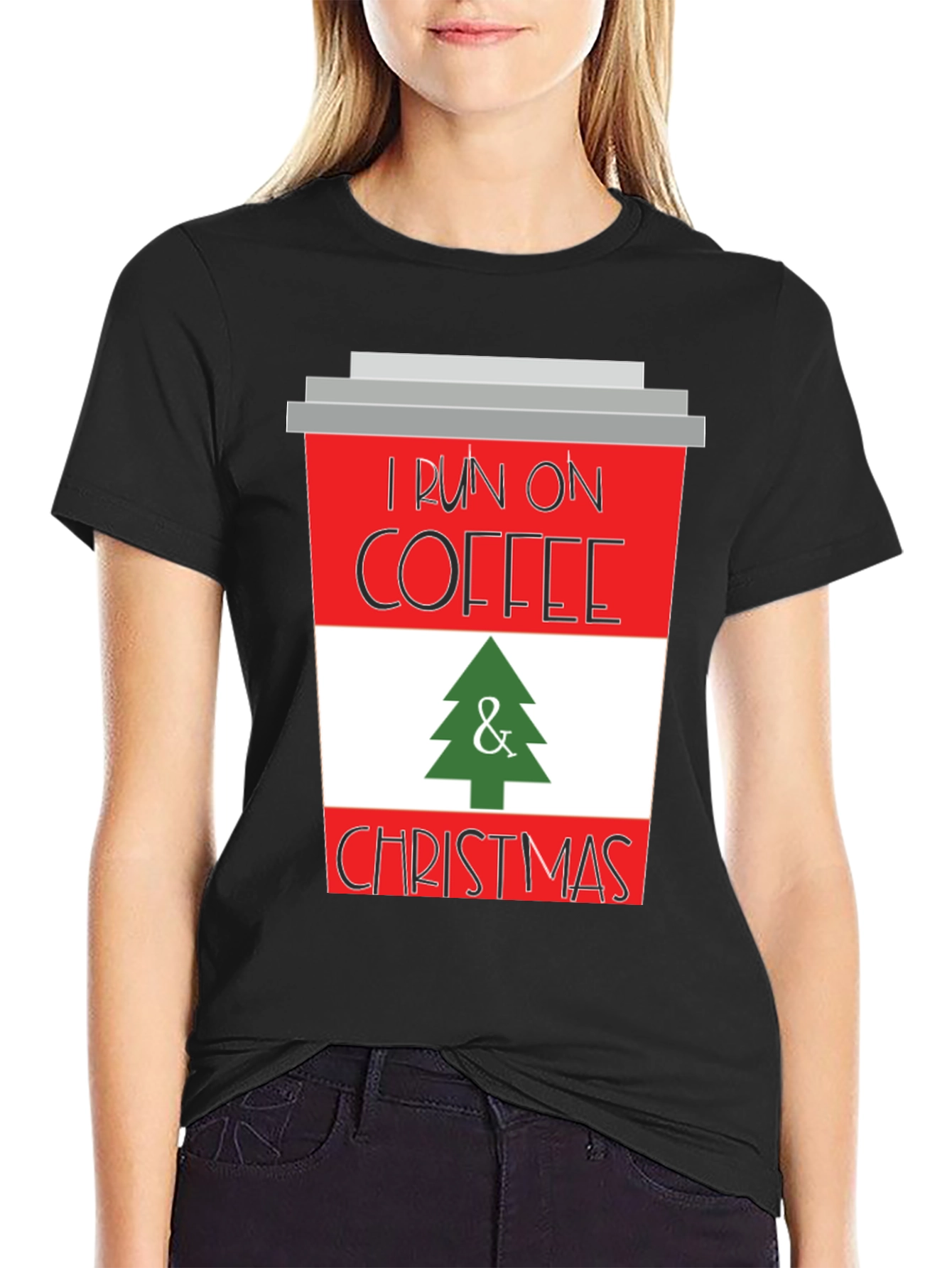 I Run on Coffee & Christmas T-Shirt