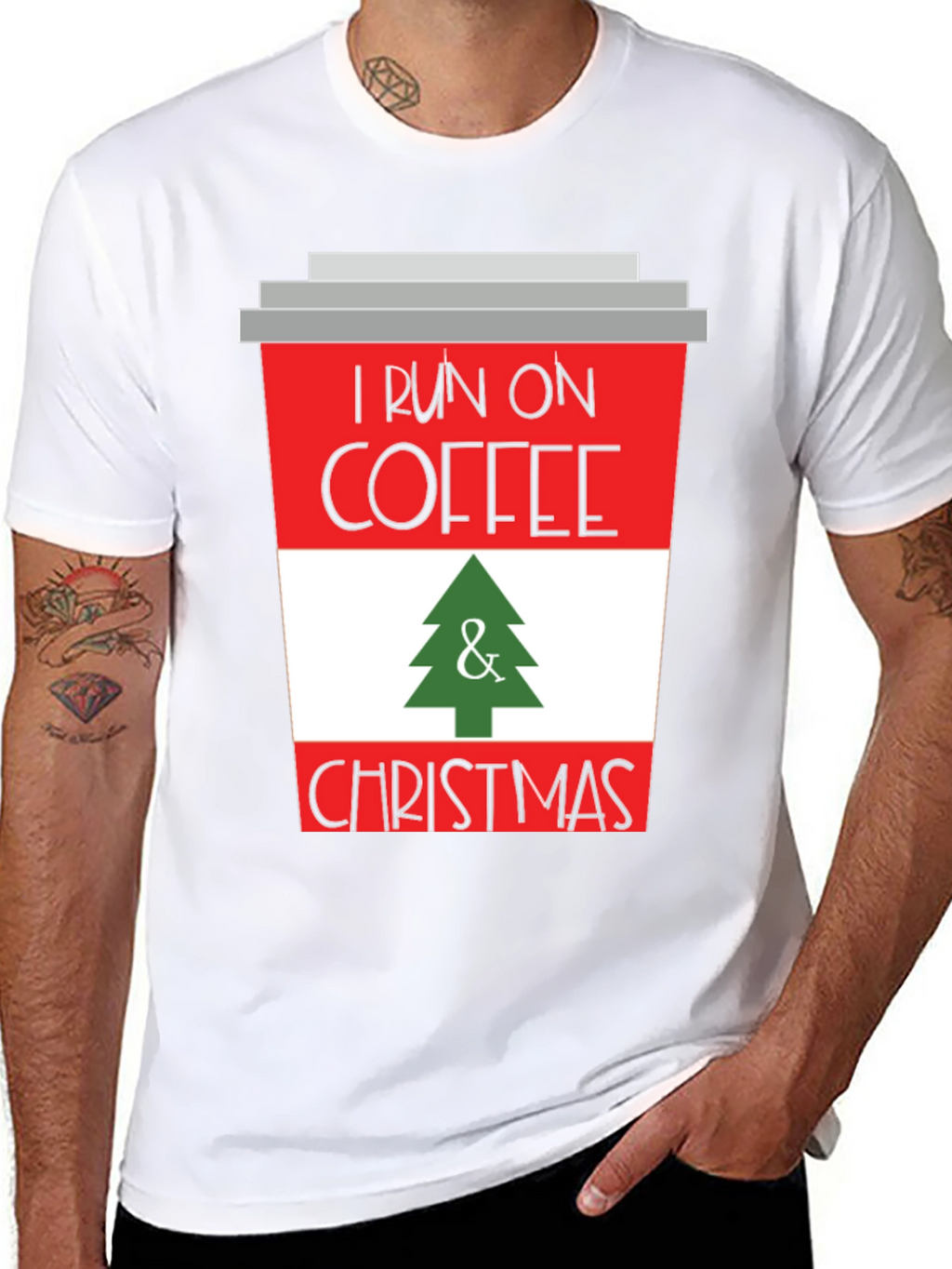 I Run on Coffee & Christmas T-Shirt