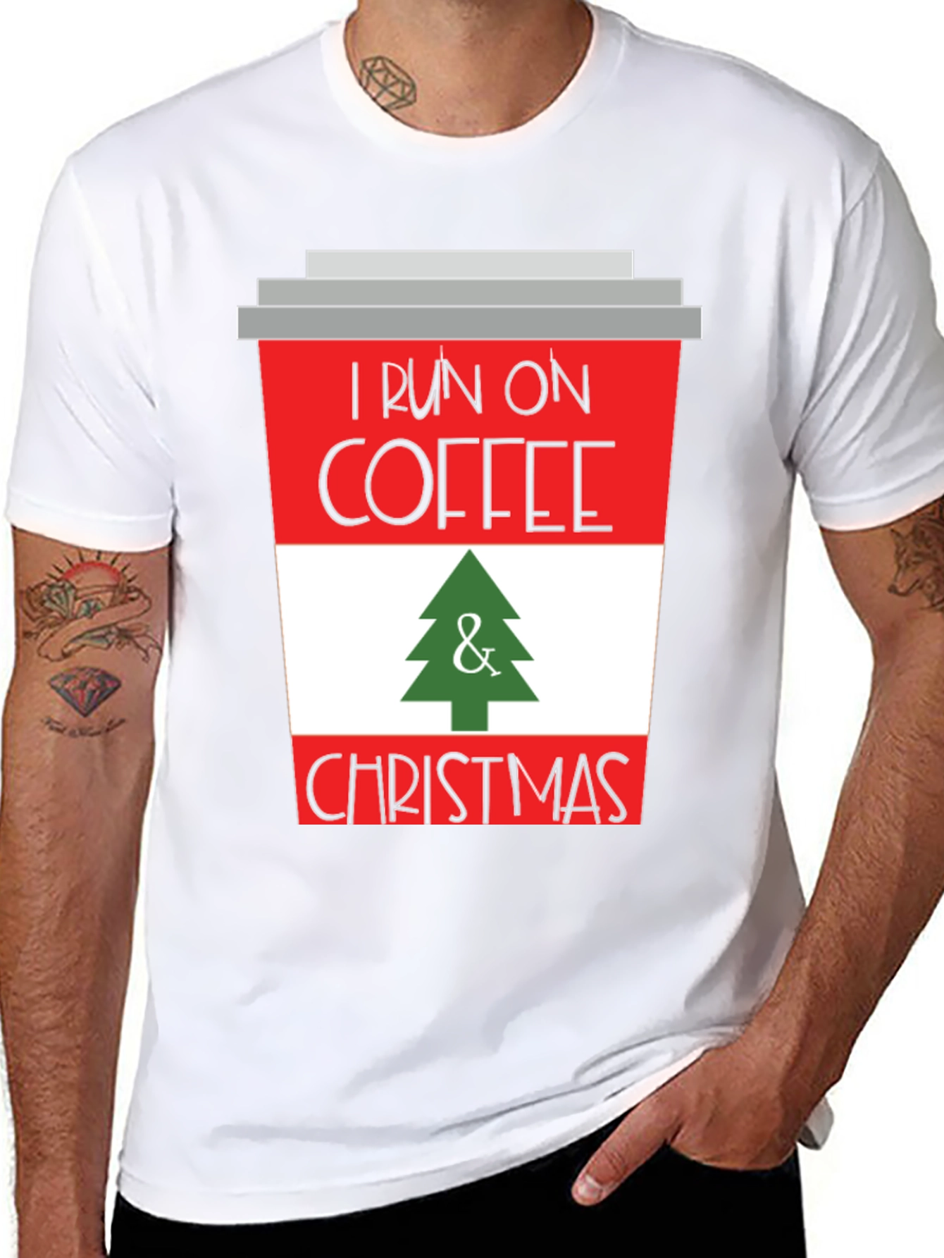 I Run on Coffee & Christmas T-Shirt