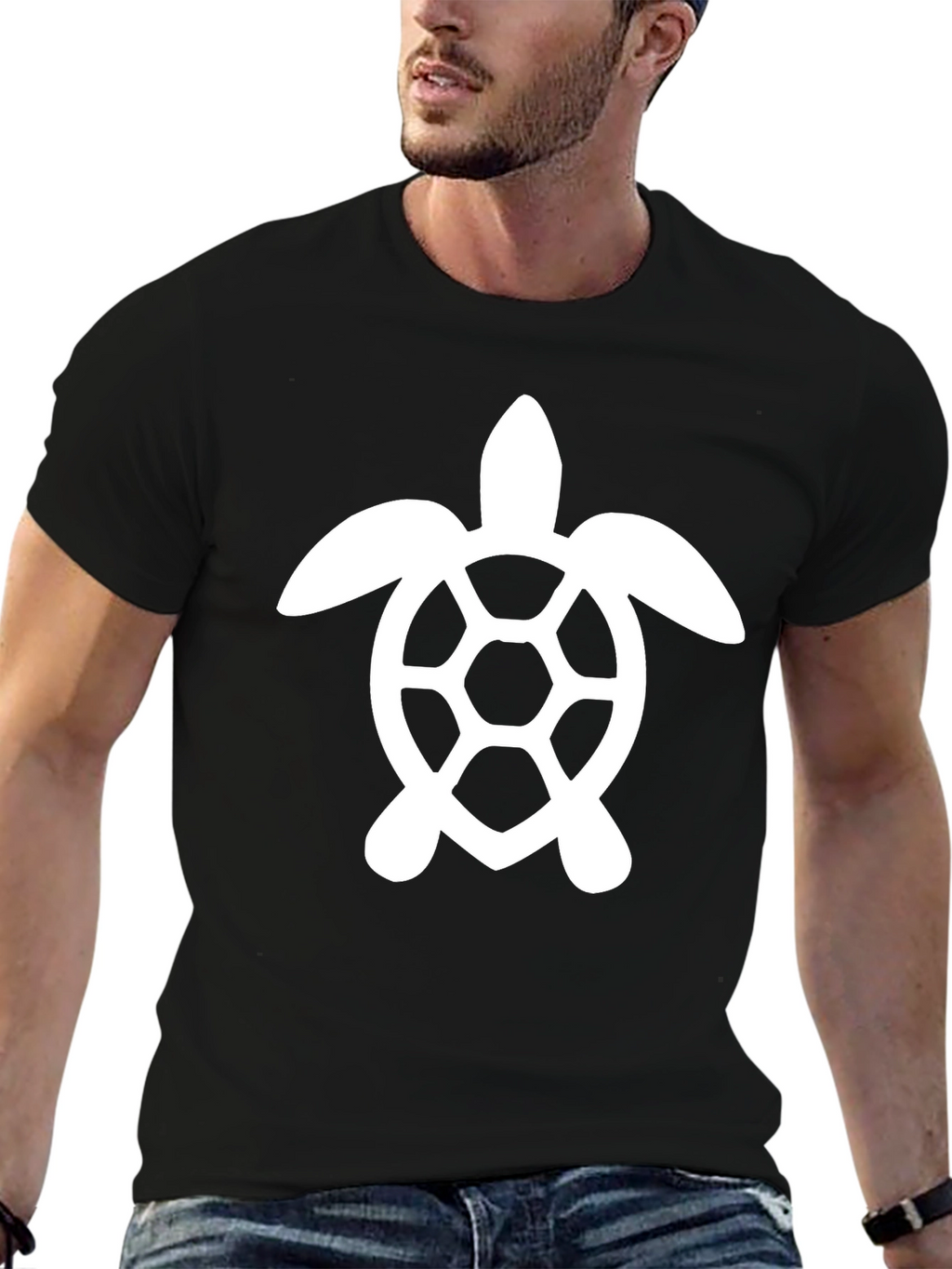 Turtle Graphic T-Shirt - Classic Crew Neck