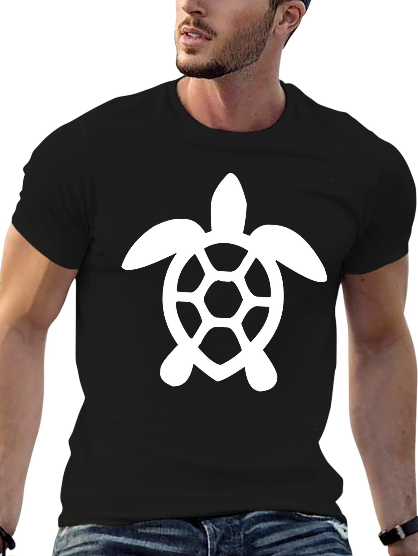 Turtle Graphic T-Shirt - Classic Crew Neck