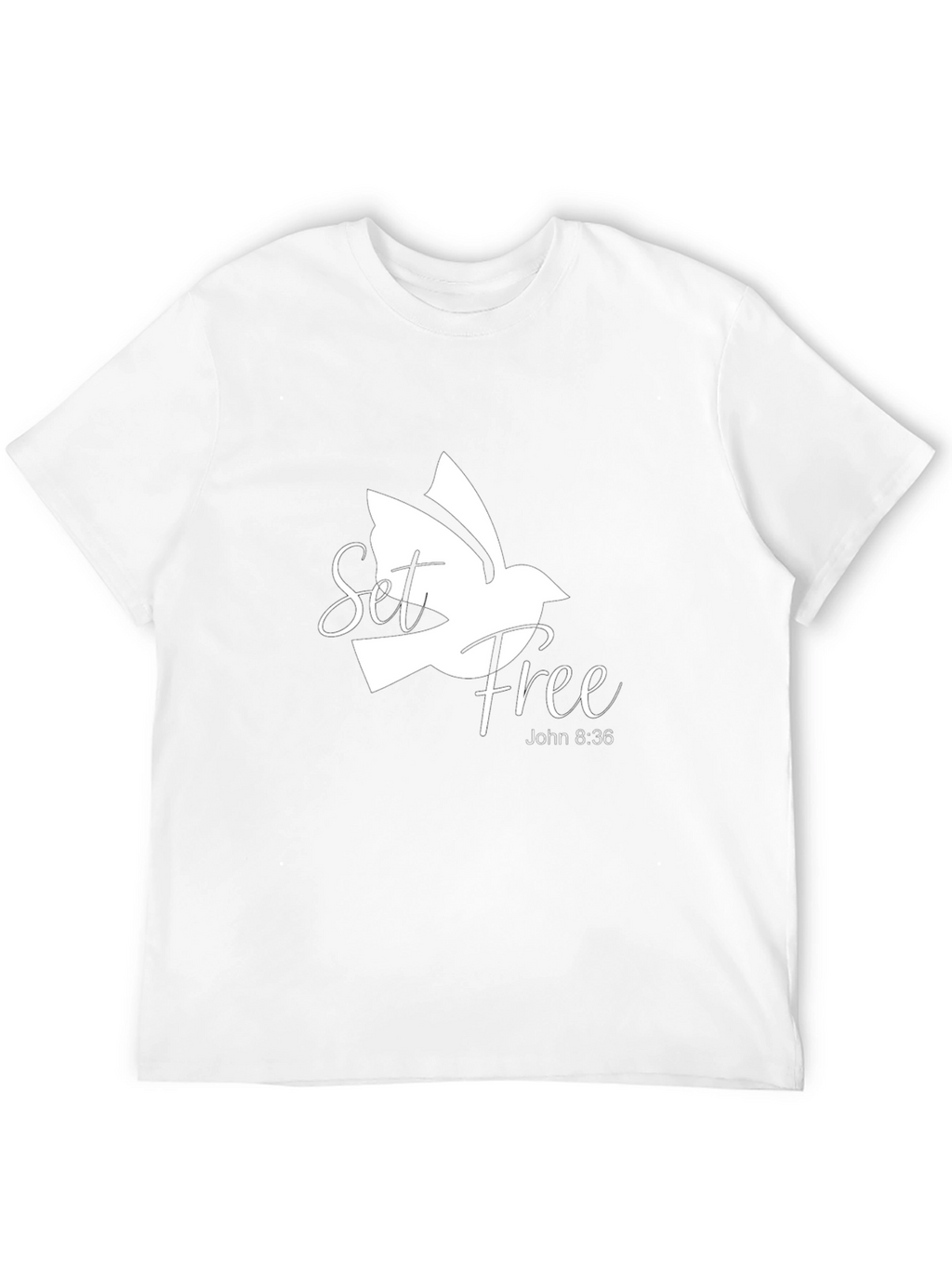 Set Free Dove Graphic Black T-Shirt