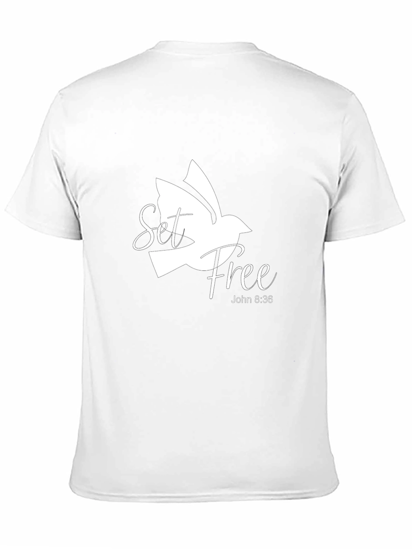 Set Free Dove Graphic Black T-Shirt