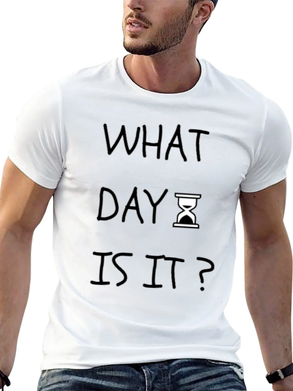 What Day Is It? Mens Black Graphic Tee