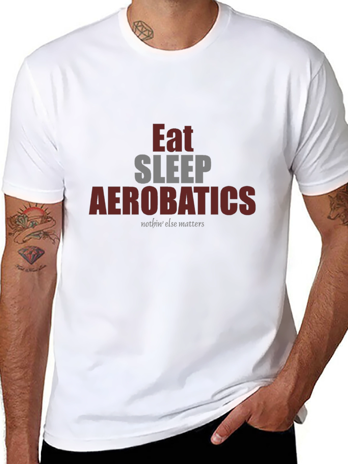 Eat Sleep Aerobatics T-Shirt - Funny Gymnast Tee