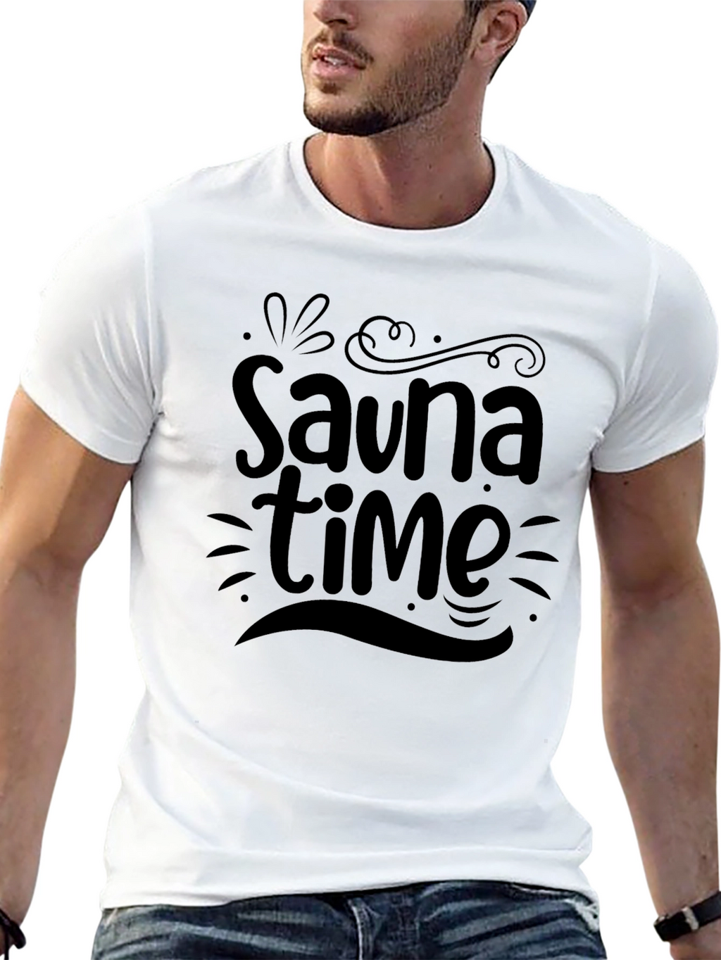 Sauna Time Graphic T-Shirt - Relaxation Tee