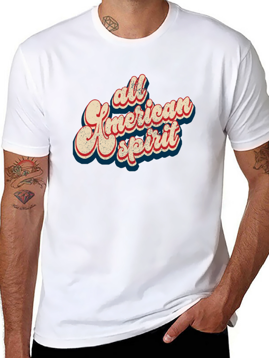 All American Spirit Graphic Tee - Black