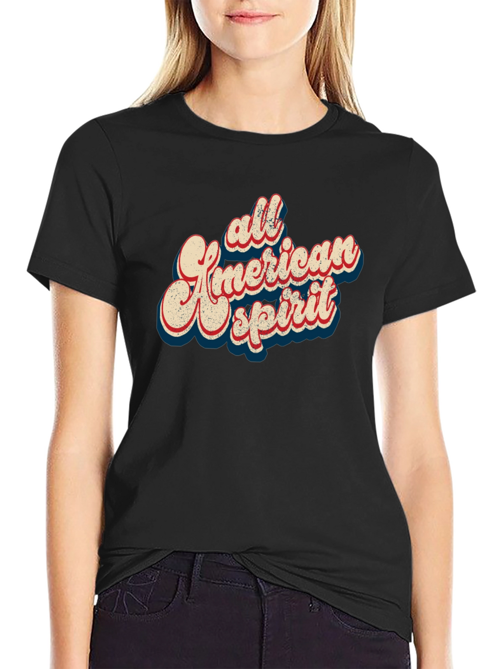 All American Spirit Graphic Tee - Black