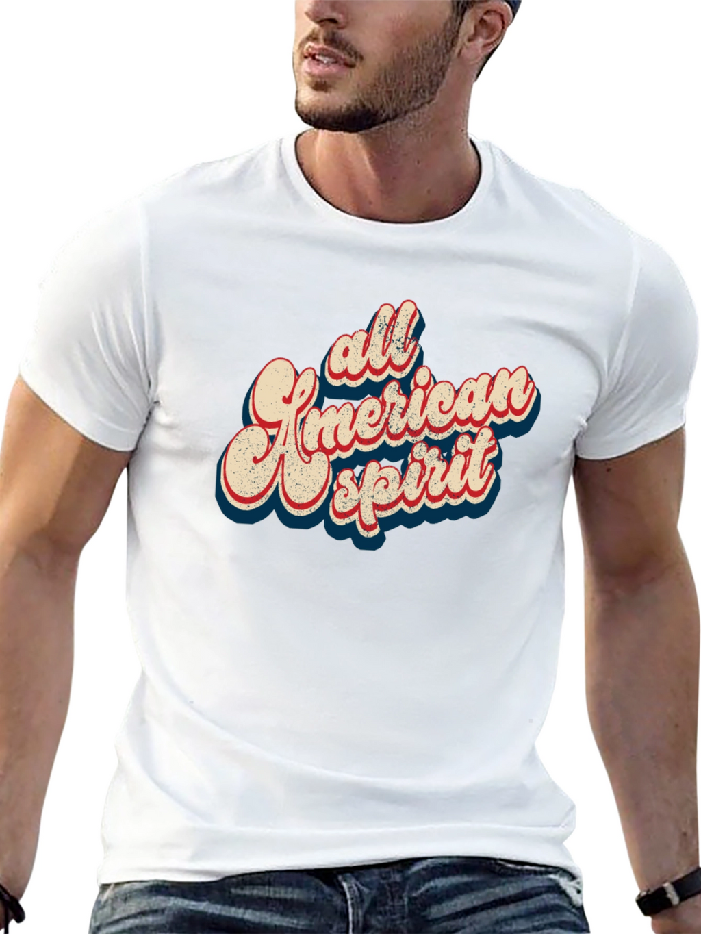 All American Spirit Graphic Tee - Black