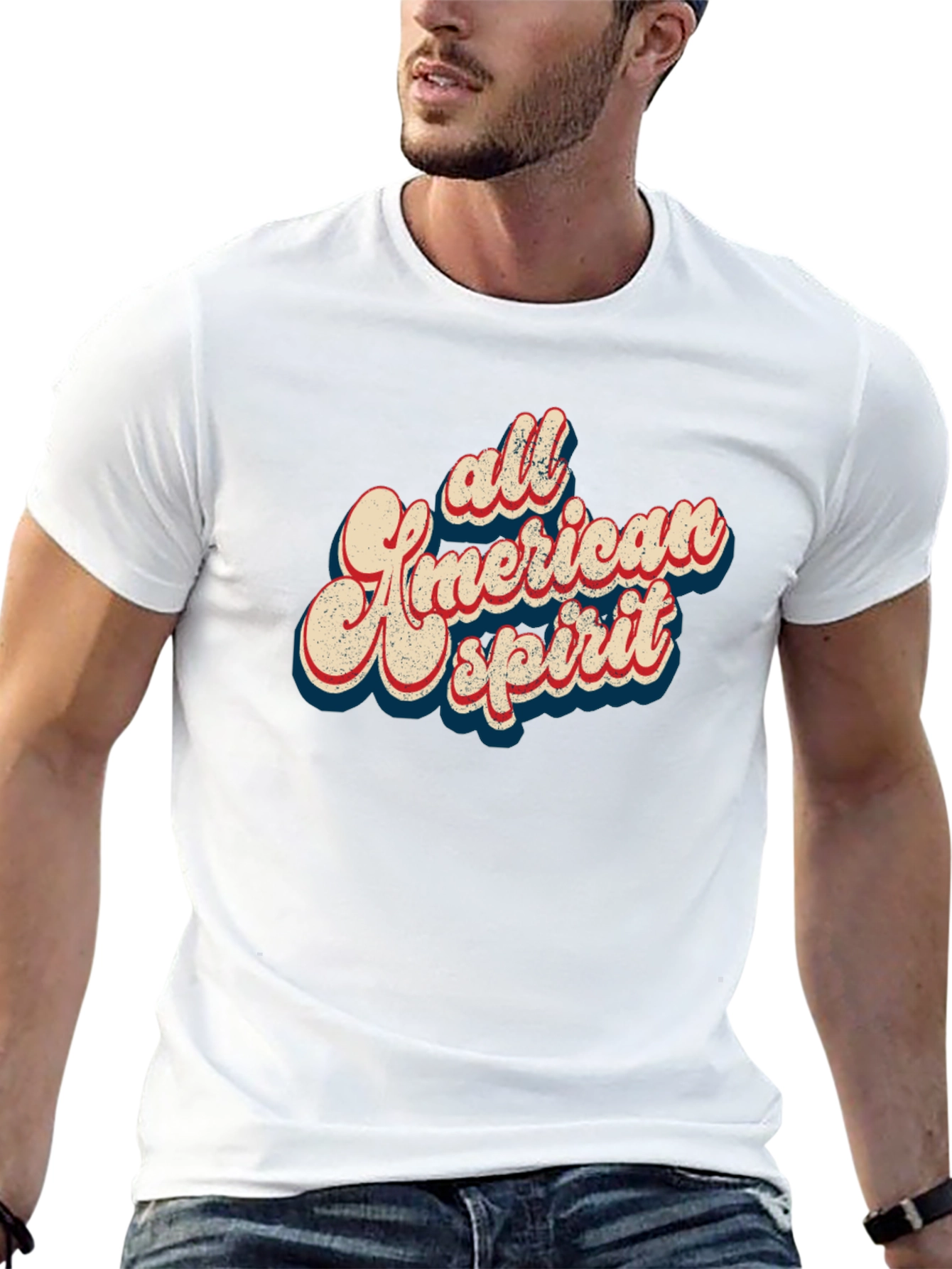 All American Spirit Graphic Tee - Black