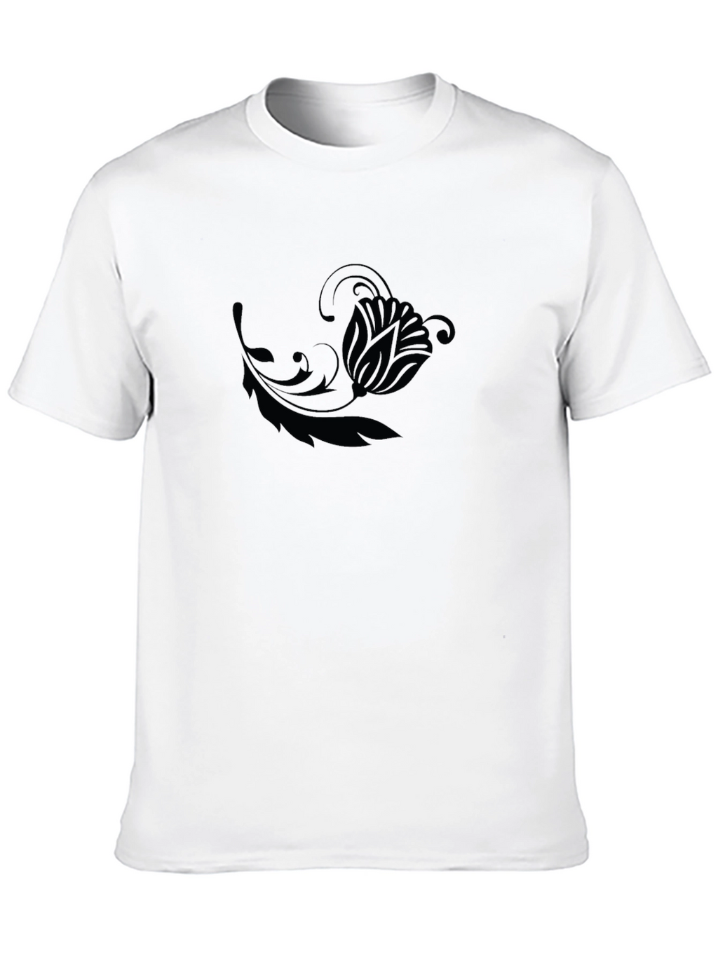 Black Floral Graphic Tee - Casual Comfort
