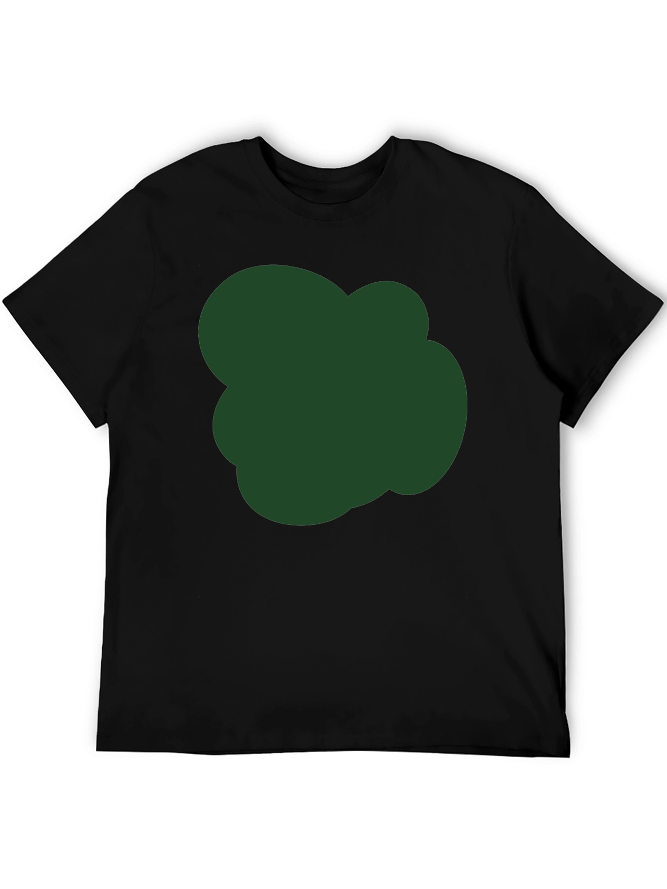 Modern Black T-Shirt with Unique Green Graphic