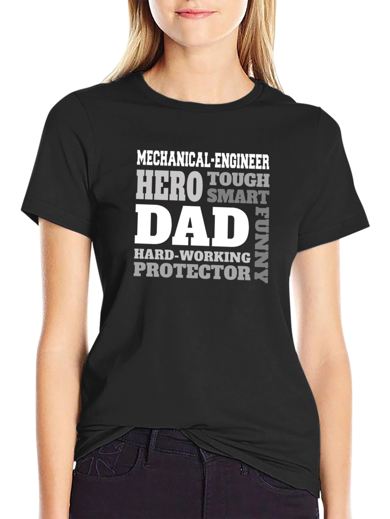 Mechanical Engineer Dad Hero T-Shirt - Protector Hard-Working
