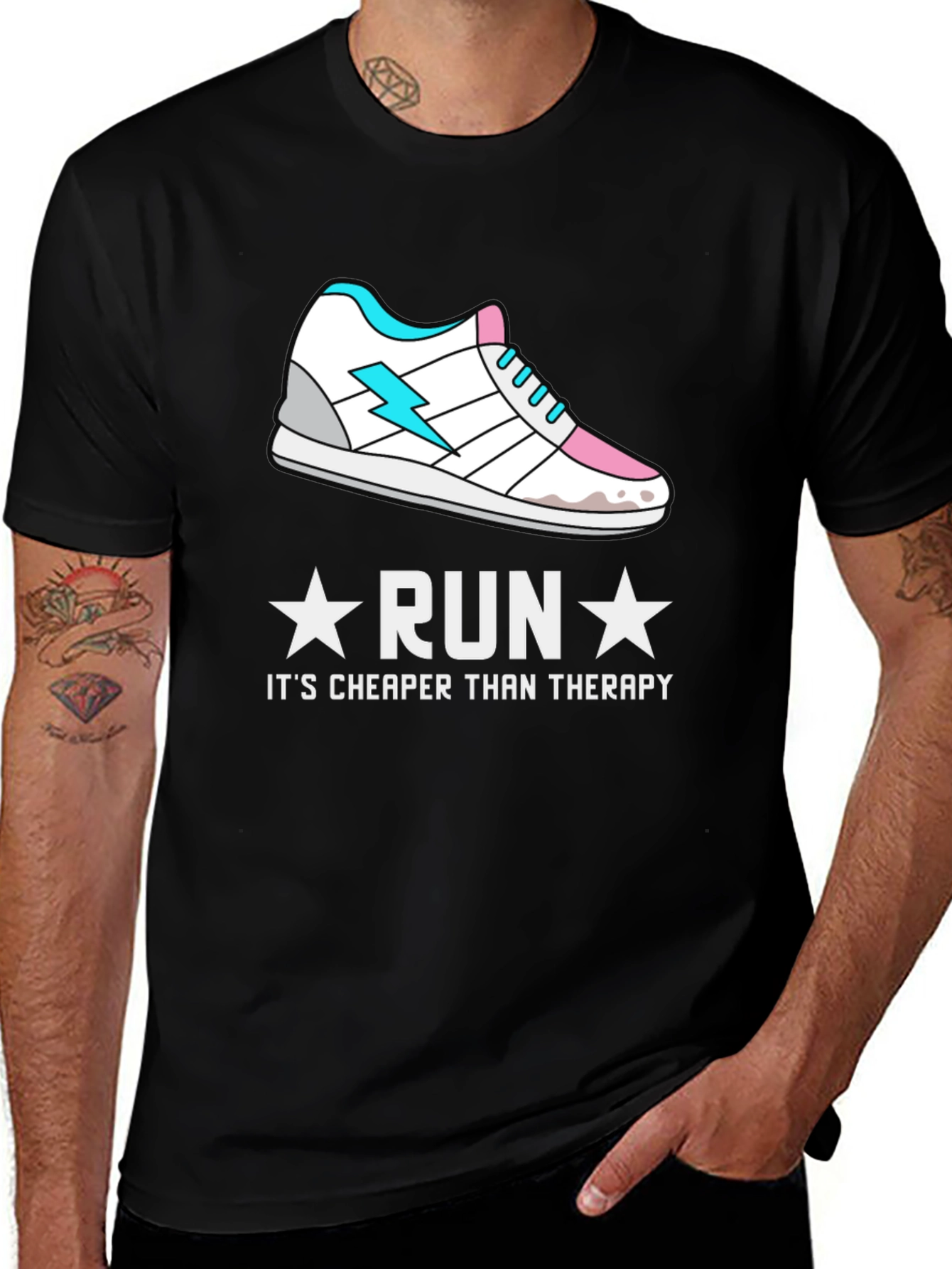 Run Cheaper Than Therapy Graphic Tee - Activewear Shirt