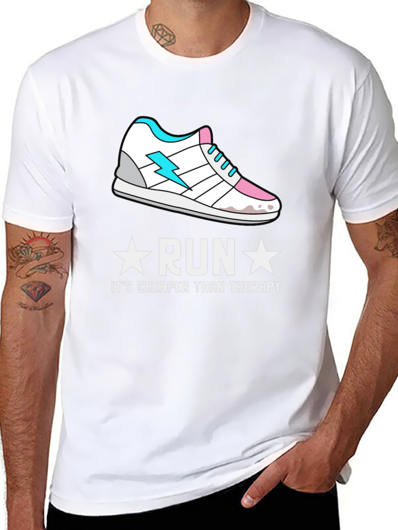 Run Cheaper Than Therapy Graphic Tee - Activewear Shirt