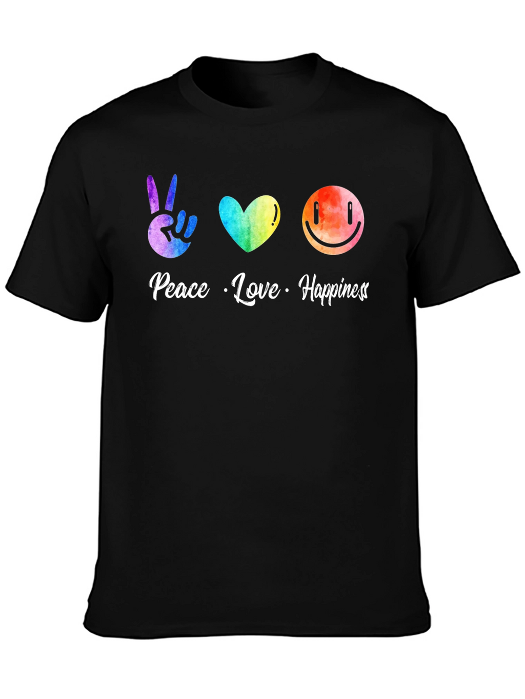 Peace Love Happiness Graphic Tee