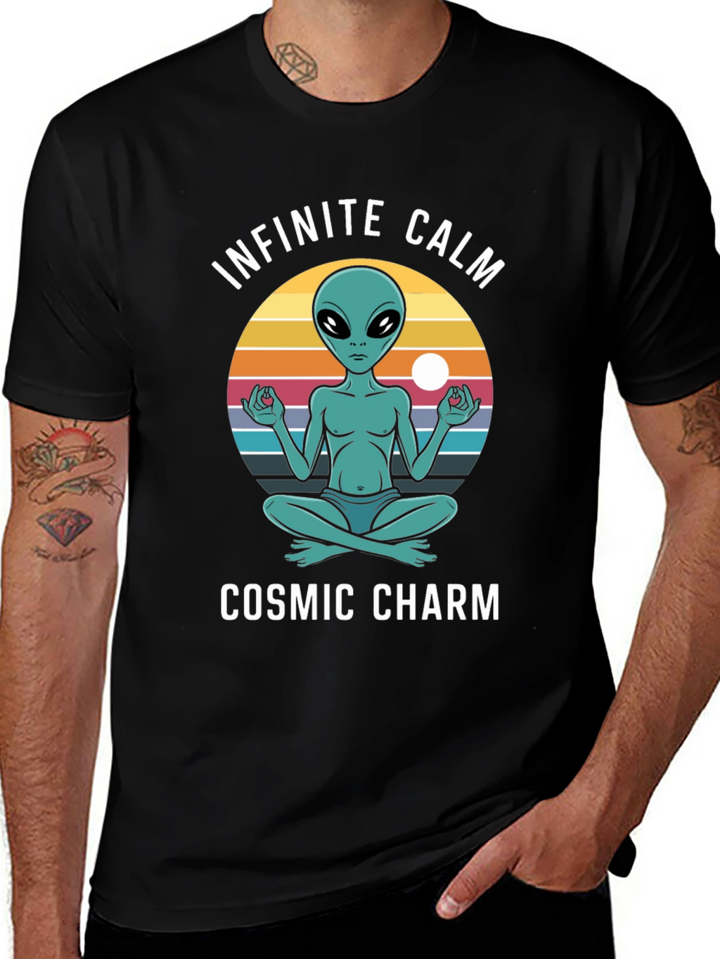 Infinite Calm Cosmic Charm Graphic T-Shirt