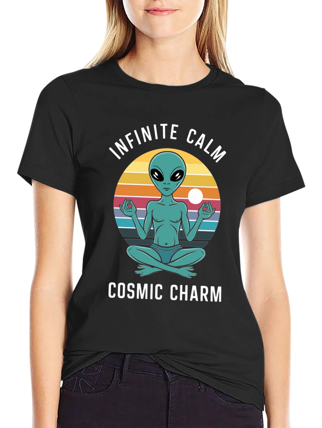 Infinite Calm Cosmic Charm Graphic T-Shirt