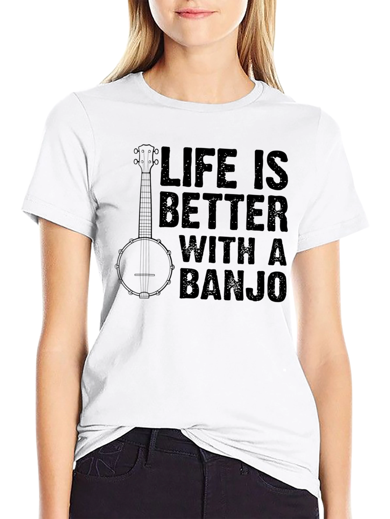 Life Is Better With A Banjo Graphic T-Shirt