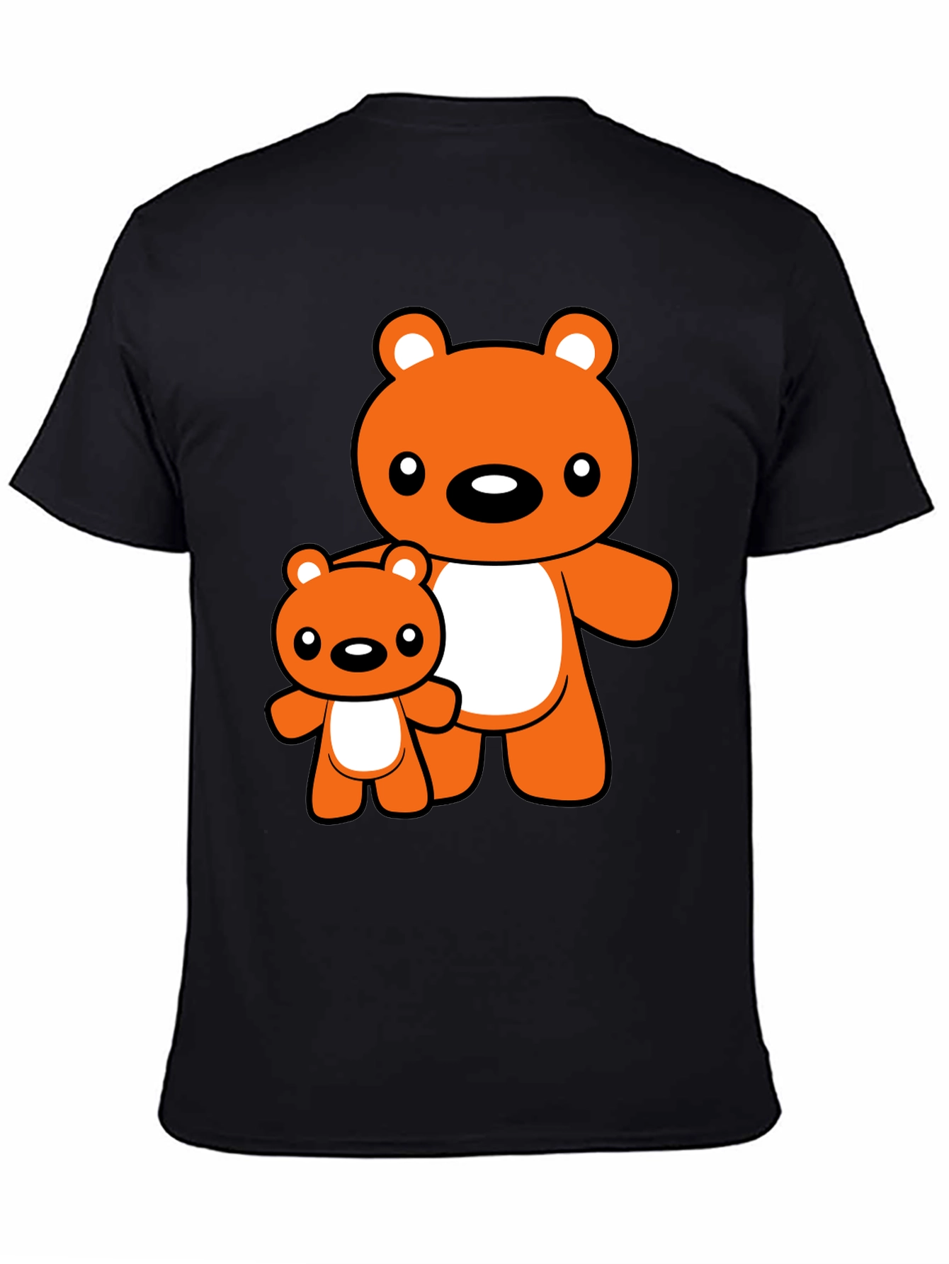 Cute Bear Graphic Tee - Black T-Shirt