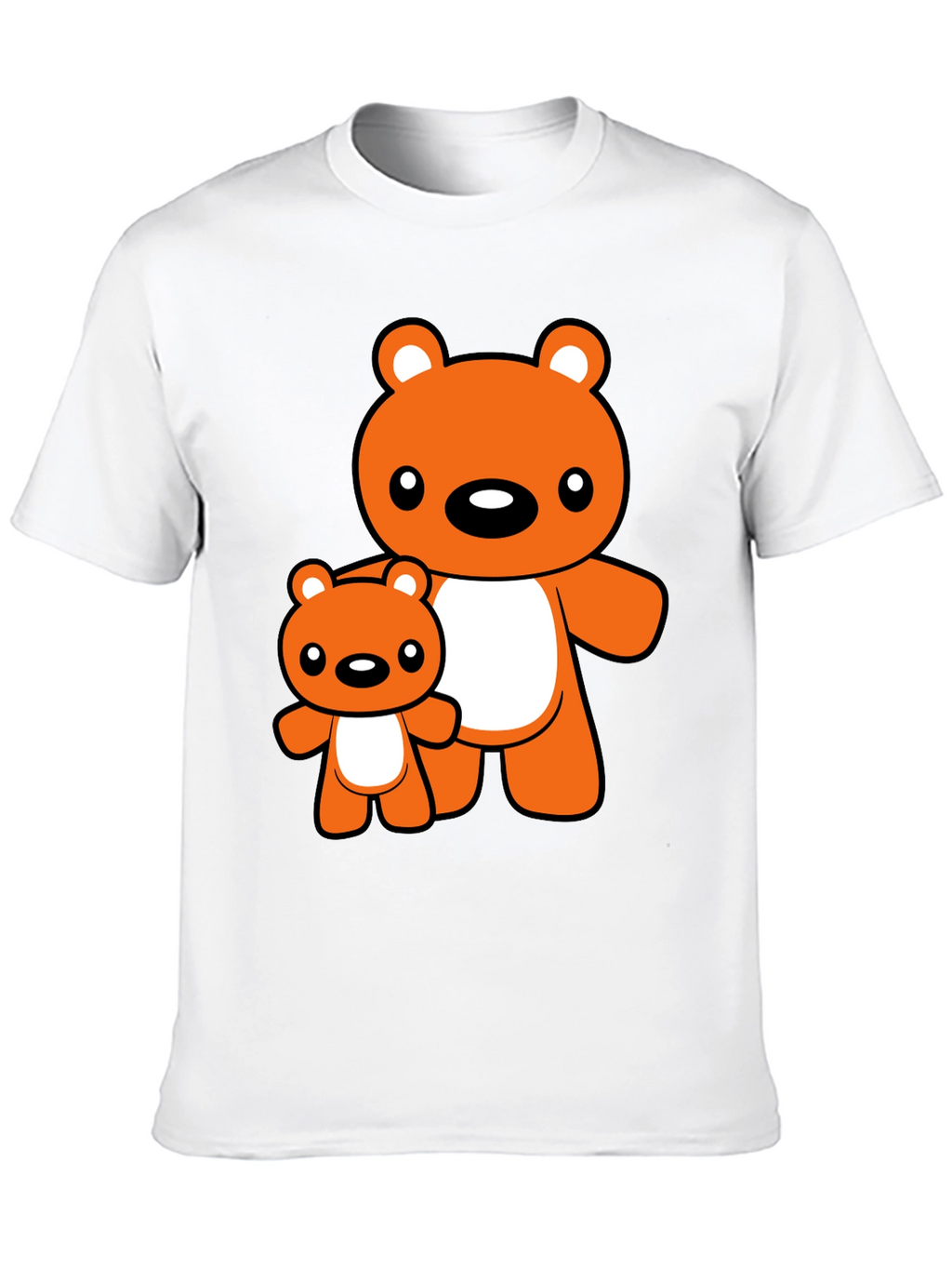 Cute Bear Graphic Tee - Black T-Shirt