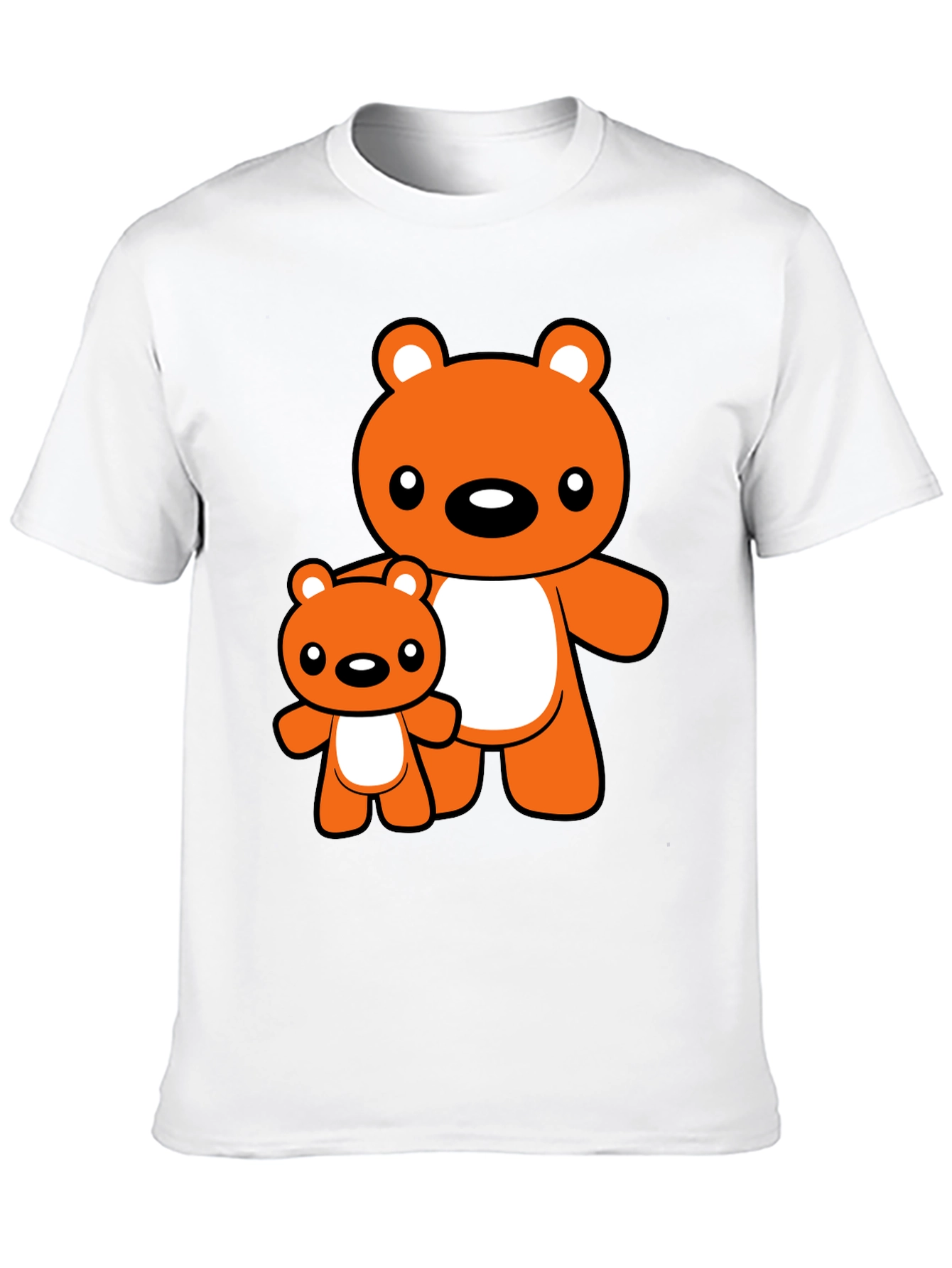 Cute Bear Graphic Tee - Black T-Shirt