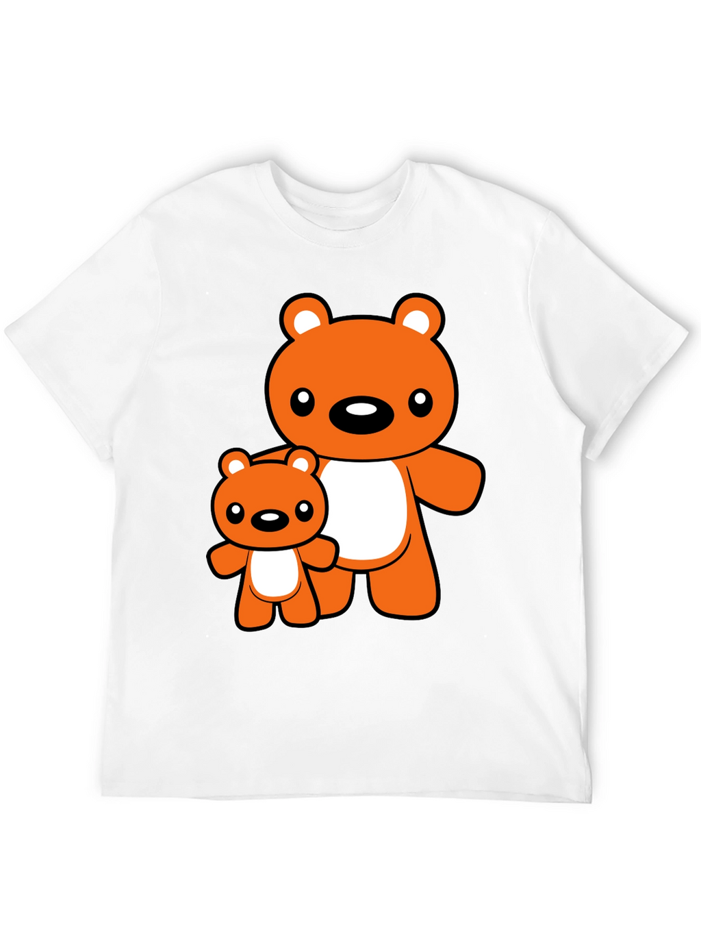 Cute Bear Graphic Tee - Black T-Shirt