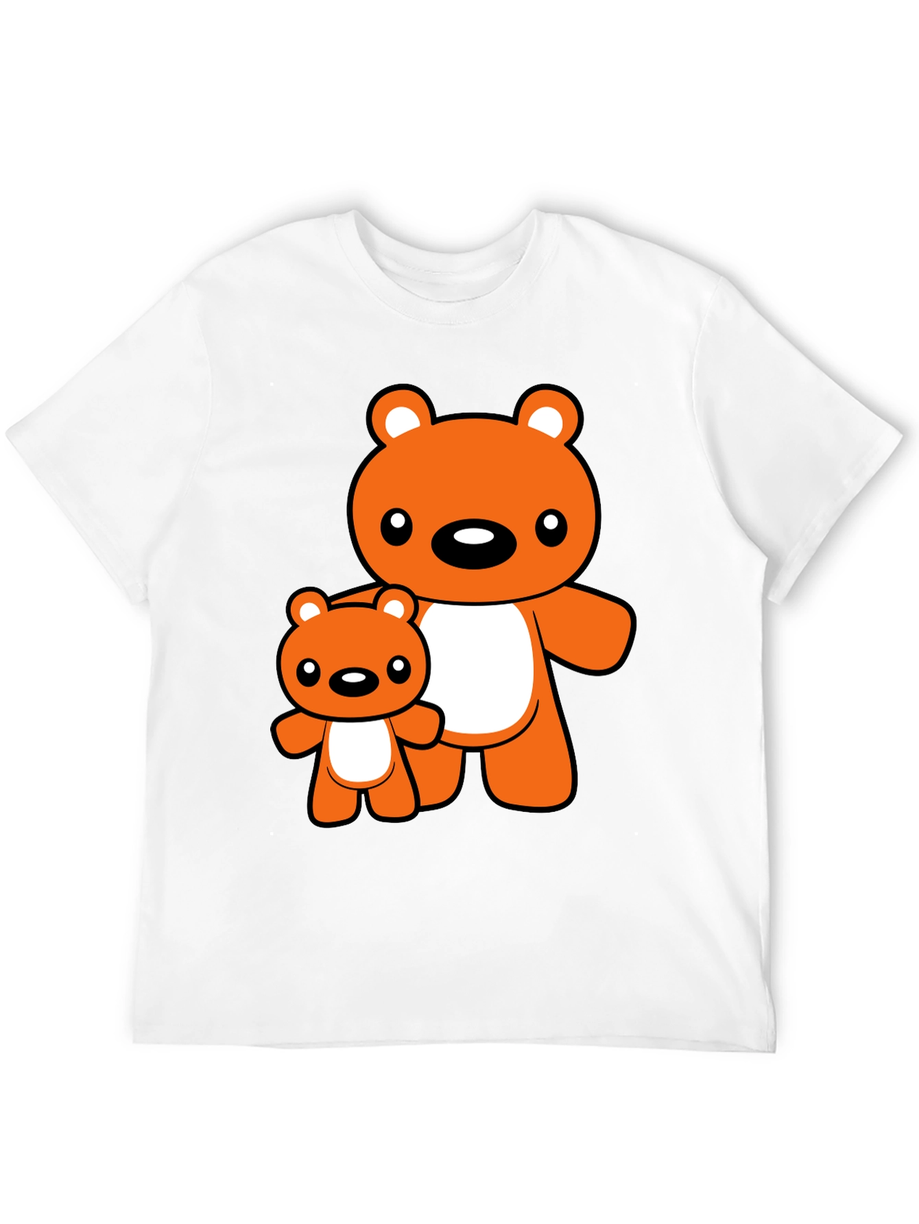 Cute Bear Graphic Tee - Black T-Shirt