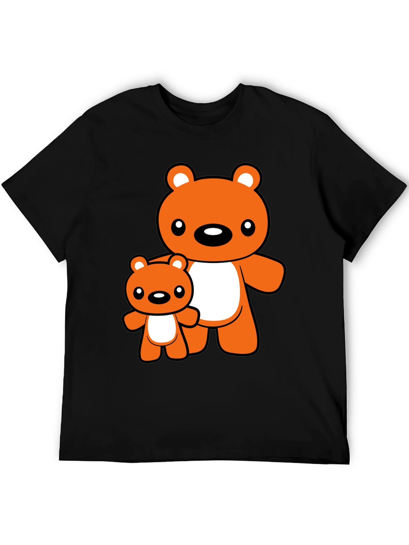Cute Bear Graphic Tee - Black T-Shirt