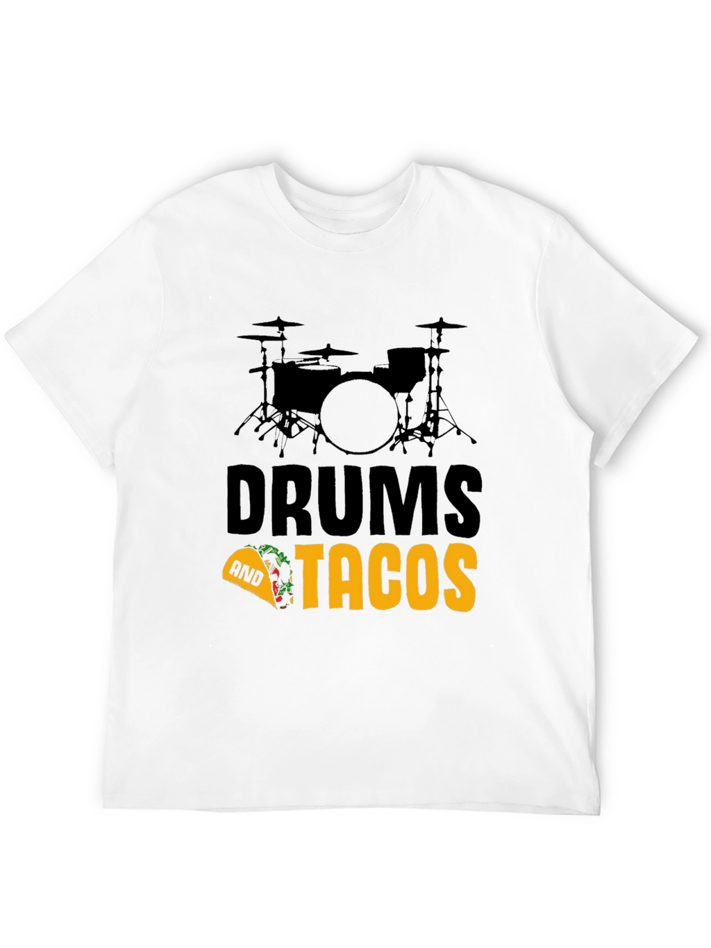 Drums and Tacos Graphic T-Shirt - Musician Foodie Tee