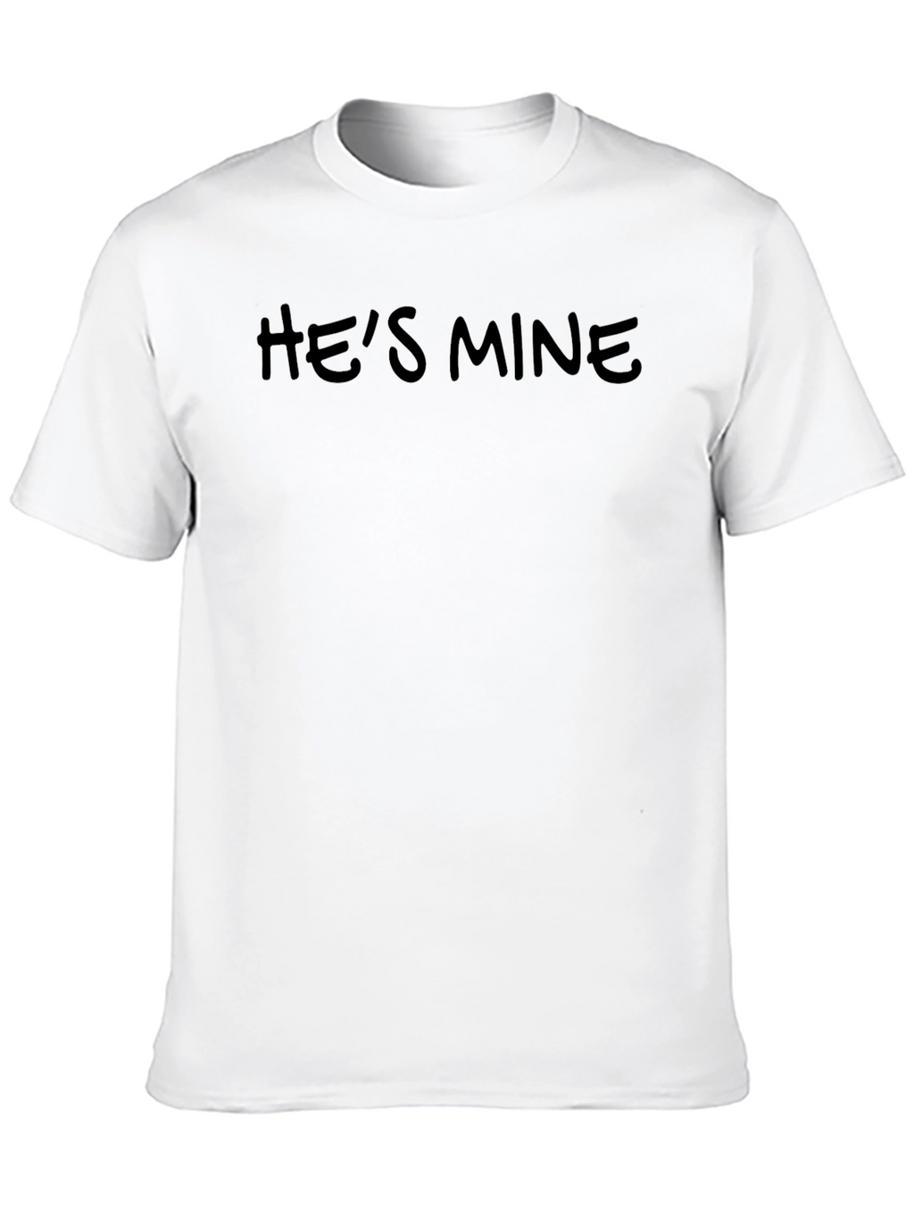 Hes Mine Black Crew Neck T-Shirt