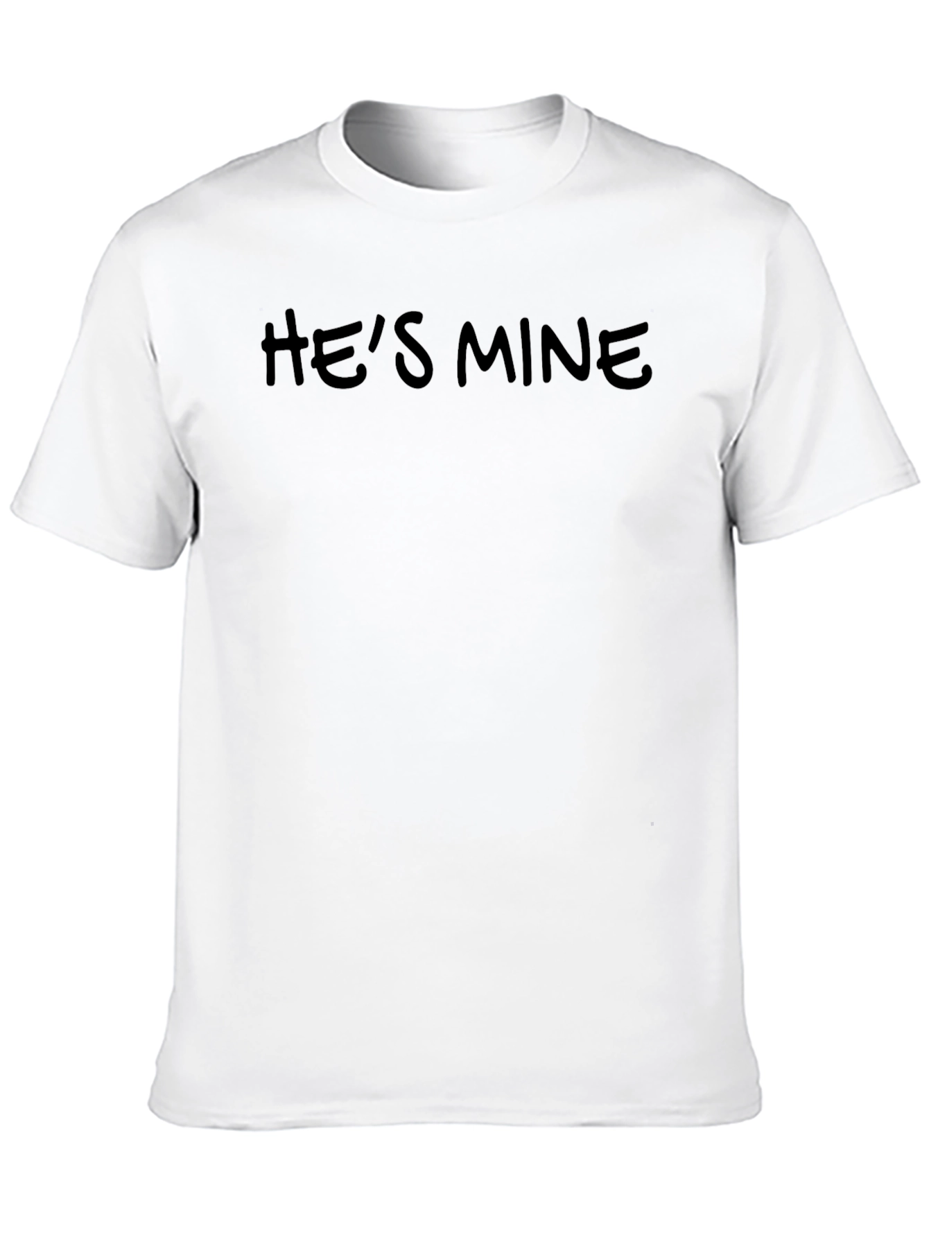Hes Mine Black Crew Neck T-Shirt