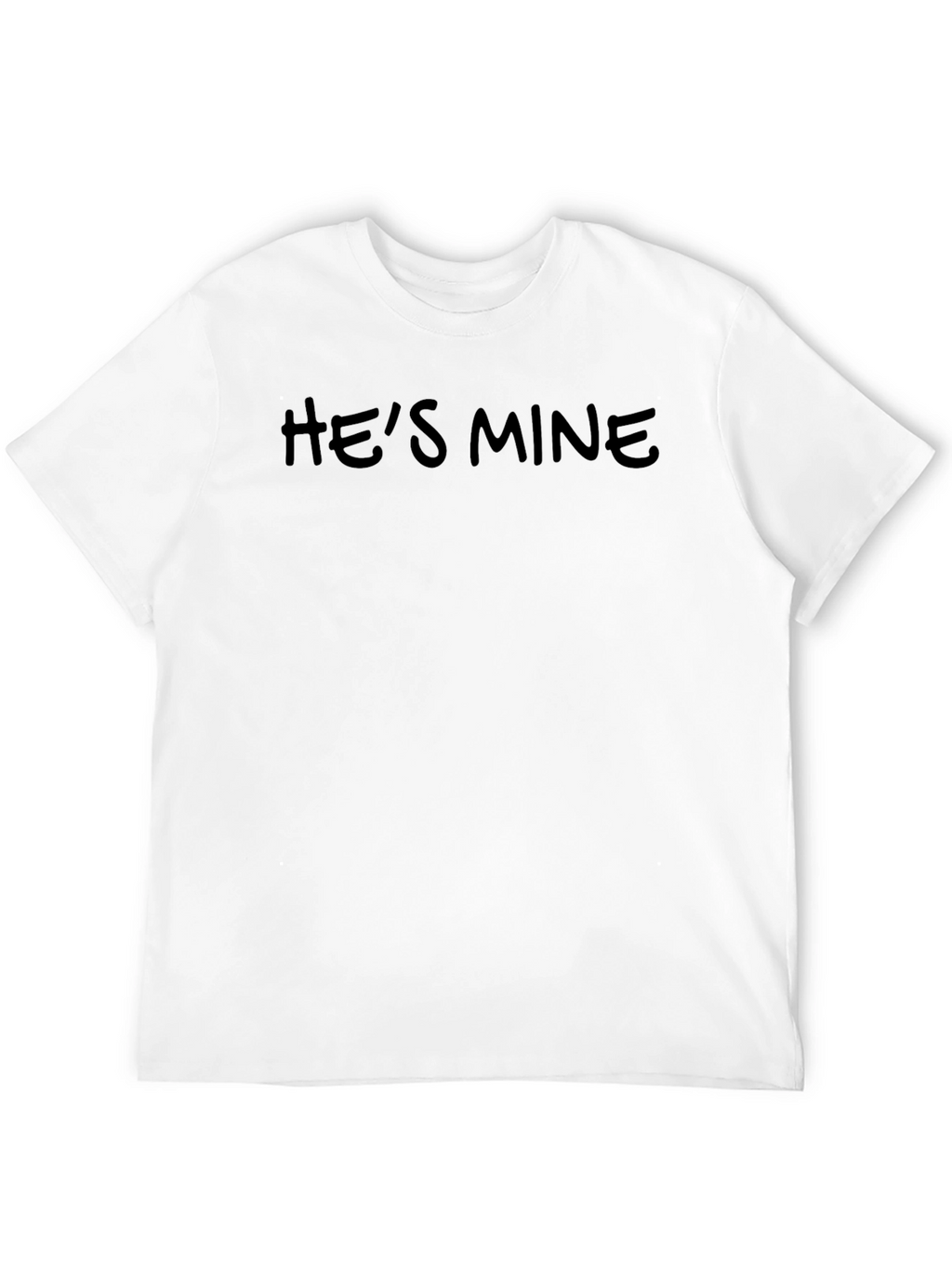Hes Mine Black Crew Neck T-Shirt